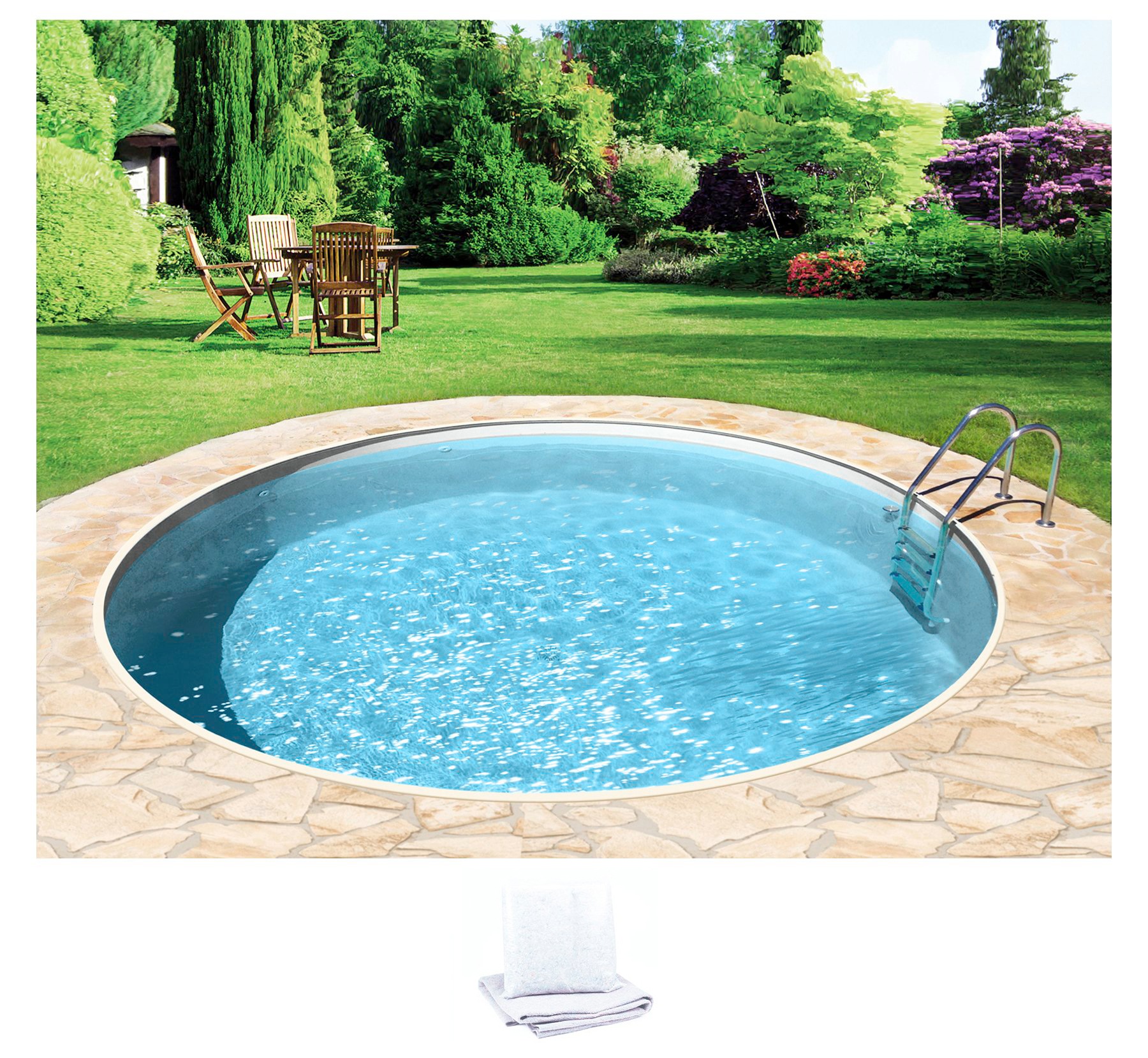 BWT MY POOL Rundpool, (Set, 2 tlg.), ØxH: 500x150 cm
