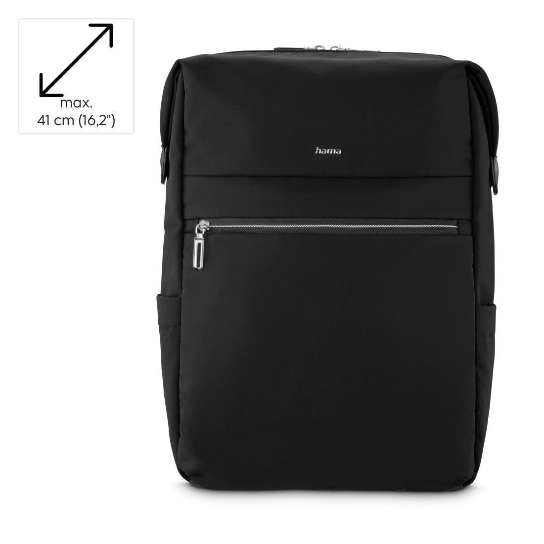 Hama Laptoprucksack »Laptoprucksack (bis 41 cm (16,2“), wasserabweisend, gepolstert, 15 l)« extralanger Reißverschluss, Fach für Wertsachen
