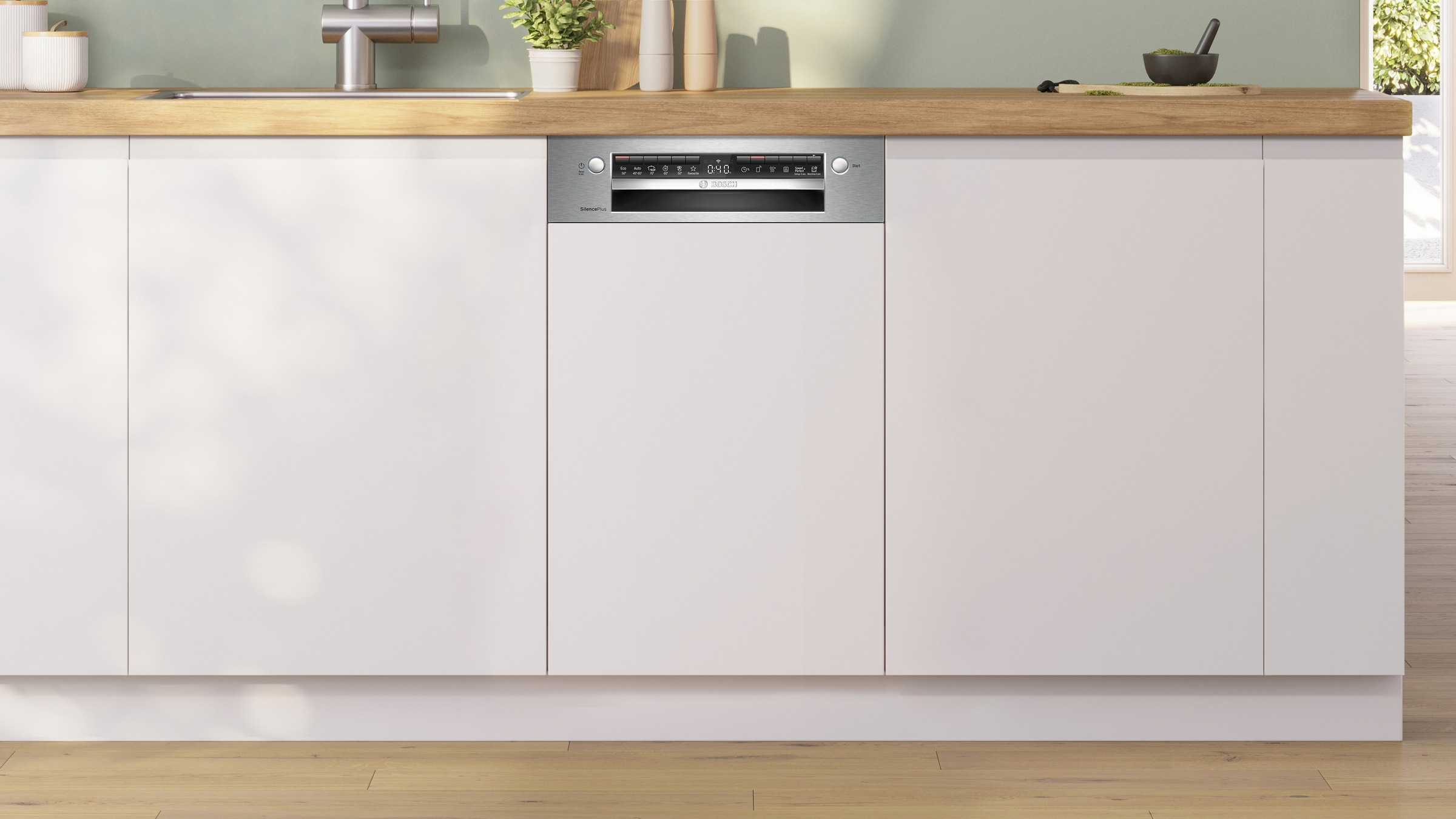 BOSCH teilintegrierbarer Geschirrspüler Serie 4 »SPI4HMS13E« 10 tlg. Maßgedecke