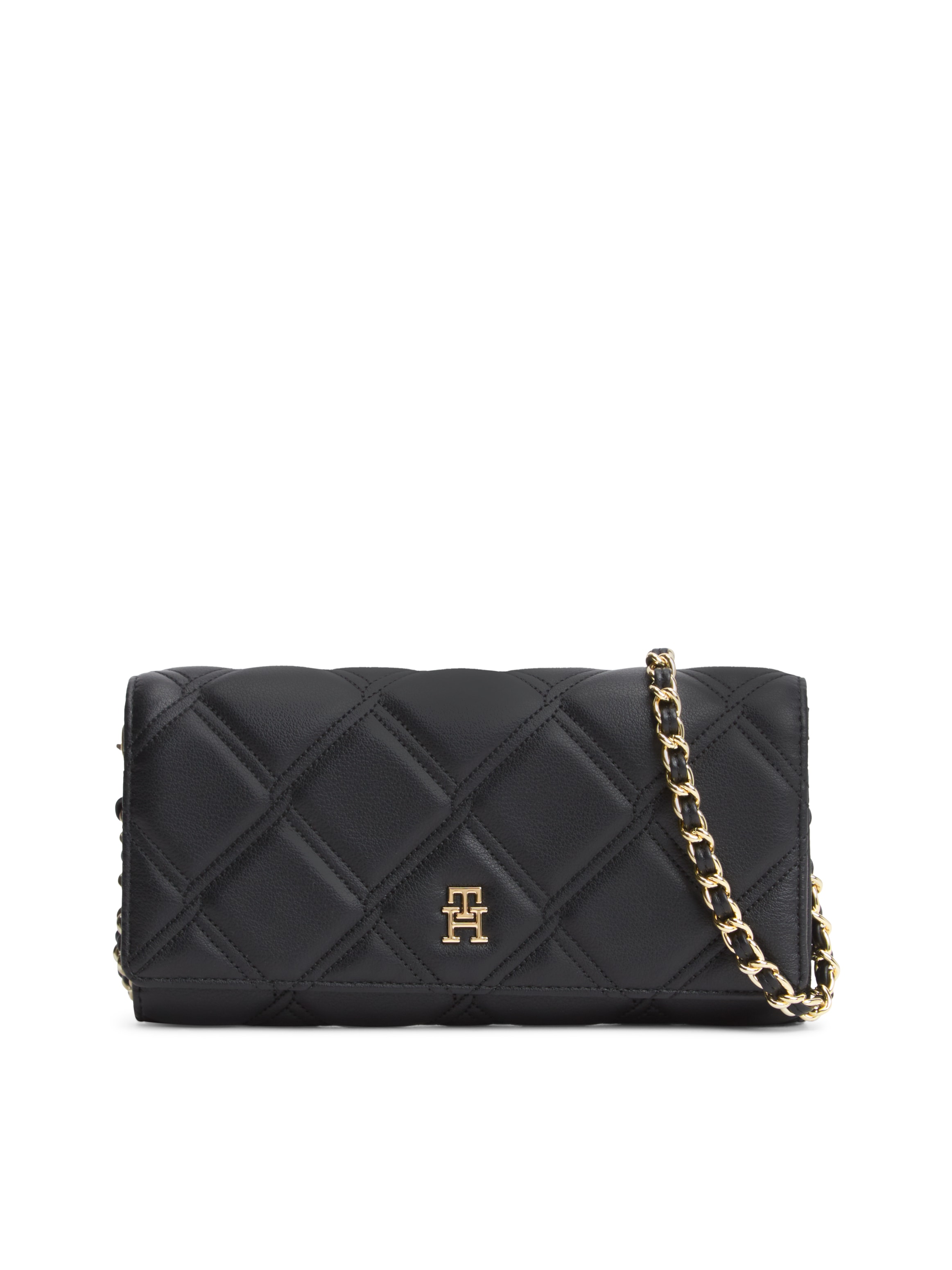 Tommy Hilfiger Geldbörse »TH FEMININE WALLET ON CHAIN« Damen Geldbeutel, Minibag mit Zierkette als Umhängeriemen