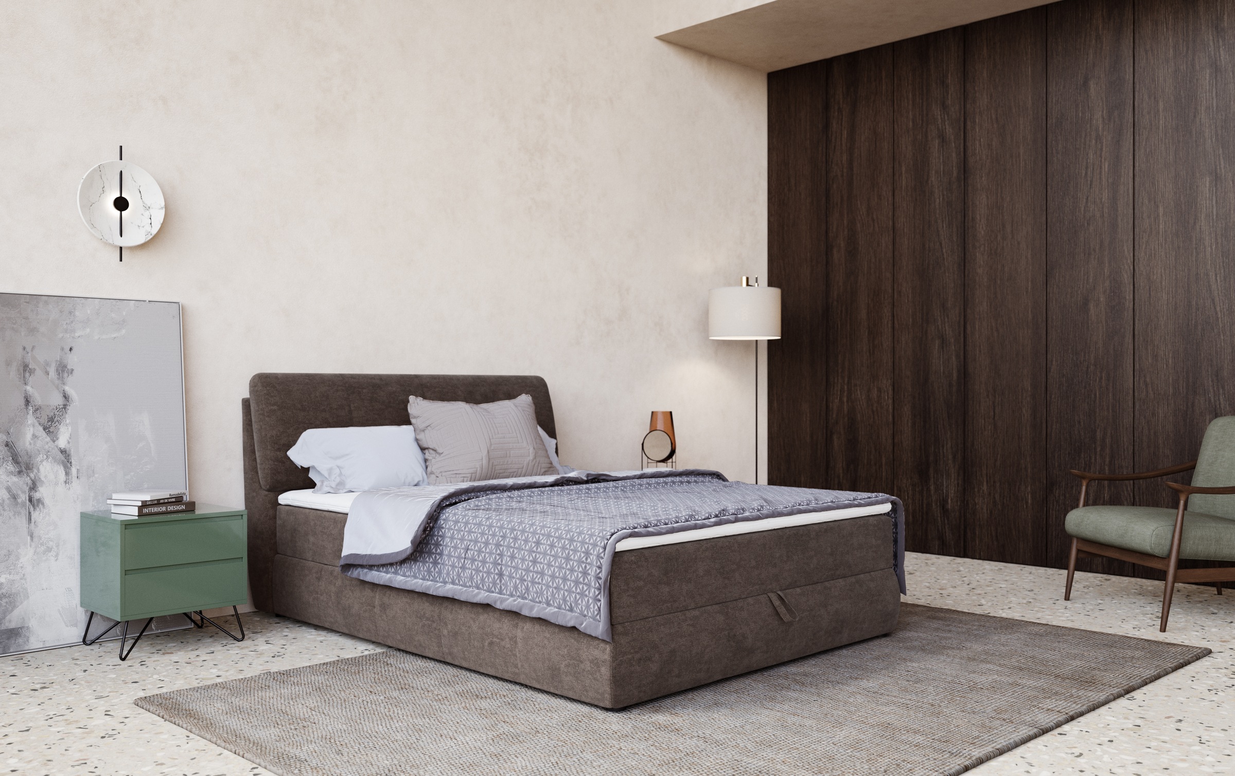 COTTA Boxbett »Cooper«, inkl. Topper, Bettkasten und verstellbarem Kopfteil