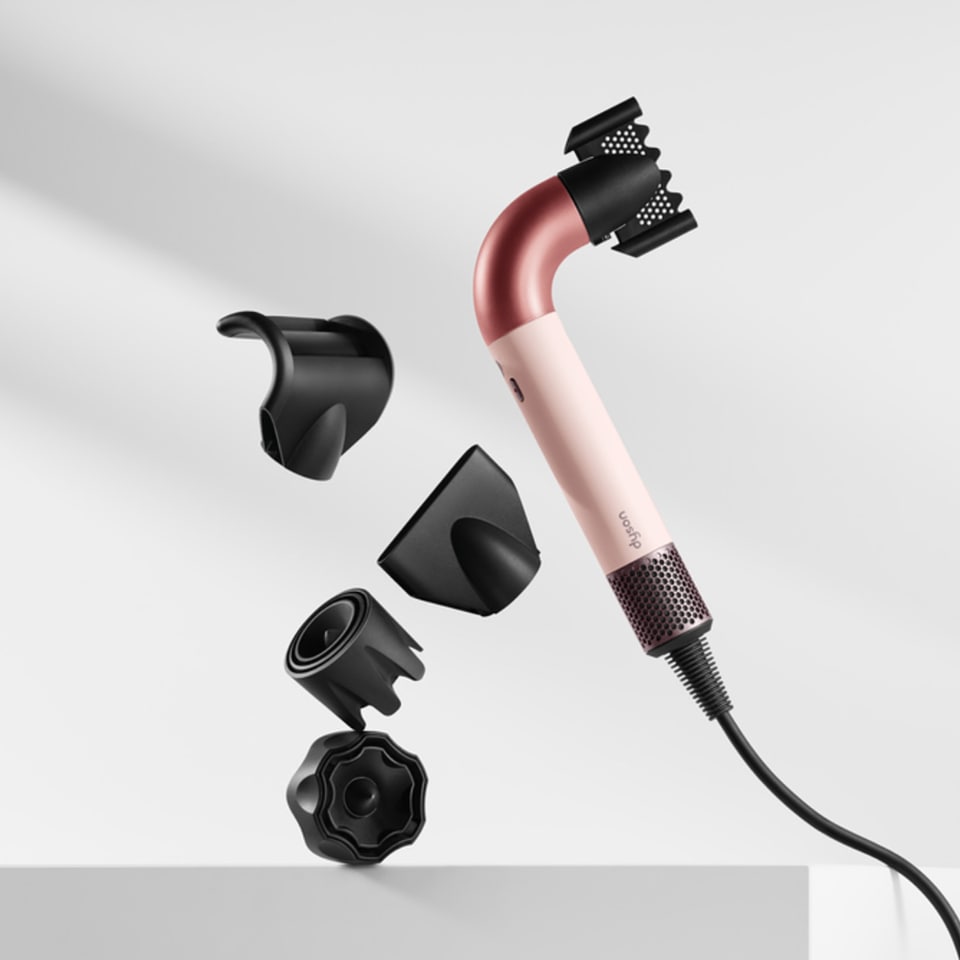 DYSON Haartrockner »Dyson Supersonic r™ Straight+Wavy Ceramic Pink/Roségold« 1.700 W 5 Aufsätze Leistungsstärkster und zugleich leichtester Haartrockner.