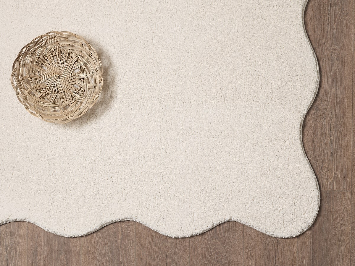 the carpet Teppich »Relax Scallop kuschelig & Super Soft,« wellenförmig Anti-Rutsch Unterseite, Waschbar bis 30 Grad, Felloptik,