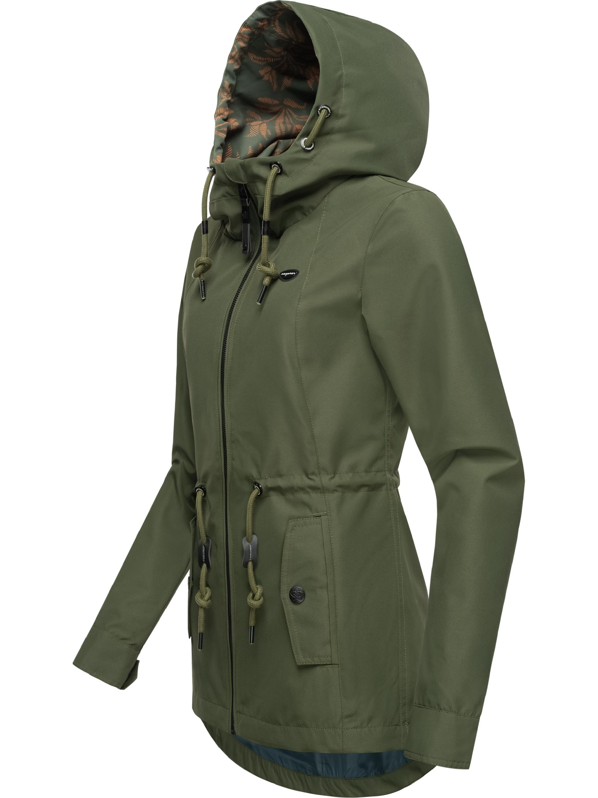 Ragwear Outdoorjacke »Übergangsjacke Monadis«, mit Kapuze, Leichte Damen Übergangsjacke mit wasserdichtem Obermaterial