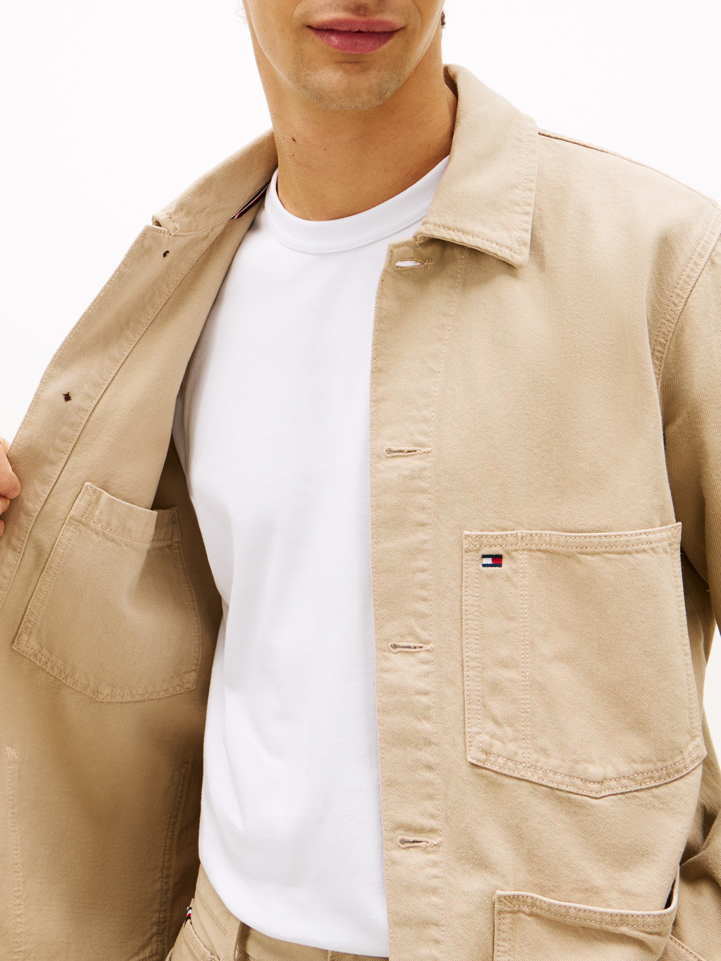 Tommy Hilfiger Hemdjacke »CHORE« ohne Kapuze Overshirt Regular fit mit aufgesetzten Taschen