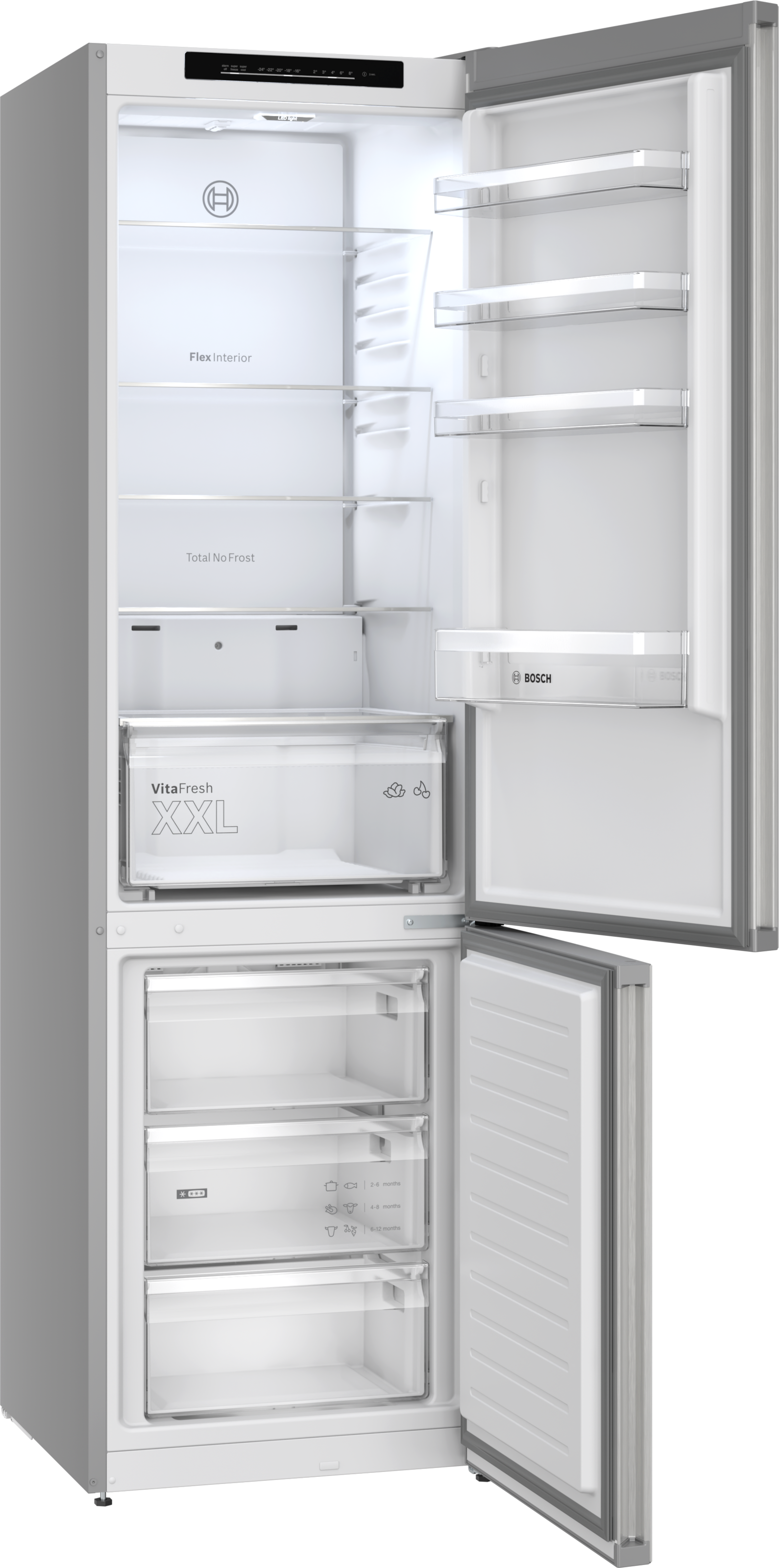 BOSCH Kühl-/Gefrierkombination Serie 4 »KGN392LCG« 203 cm hoch 60 cm breit Total No Frost, VitaFresh XXL <0 °C>, Perfect Fit