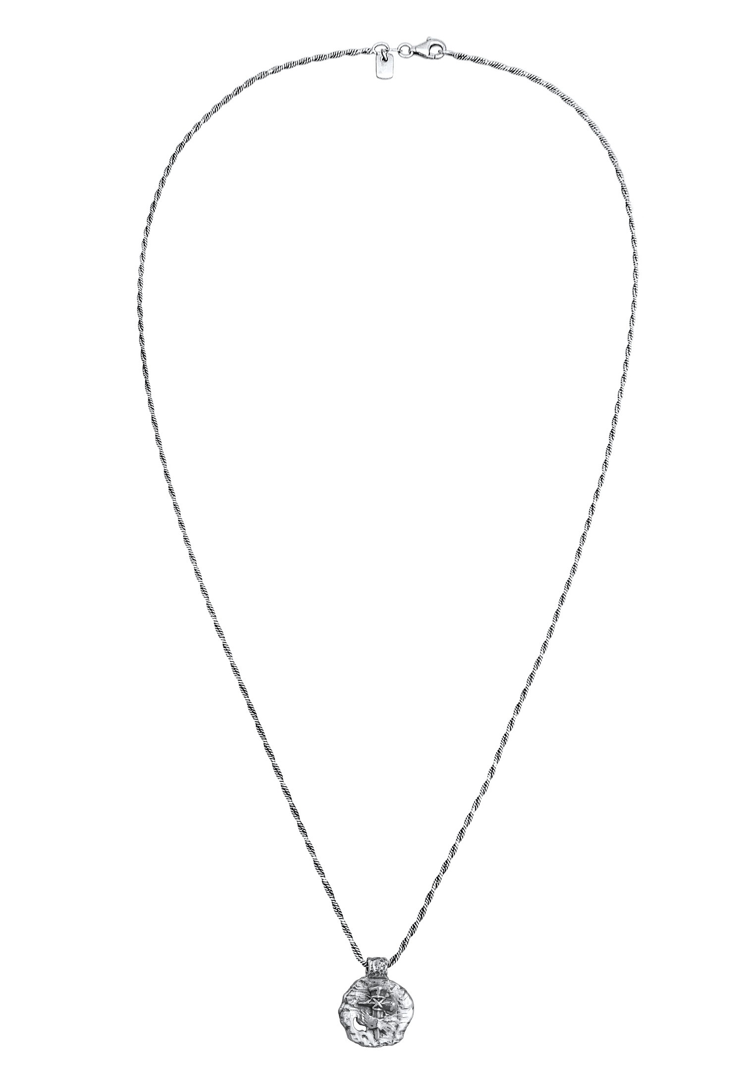 Kuzzoi Kette mit Anhänger »Halskette Herren Münze Antik Kreuz 925 Silber«