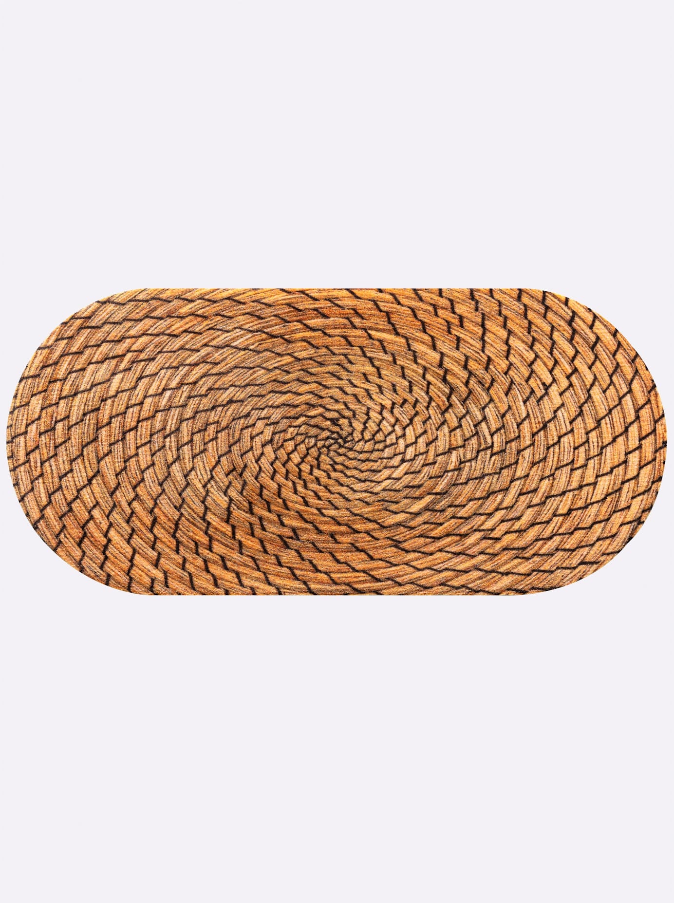 Fußmatteoval7mmHöhe in beige