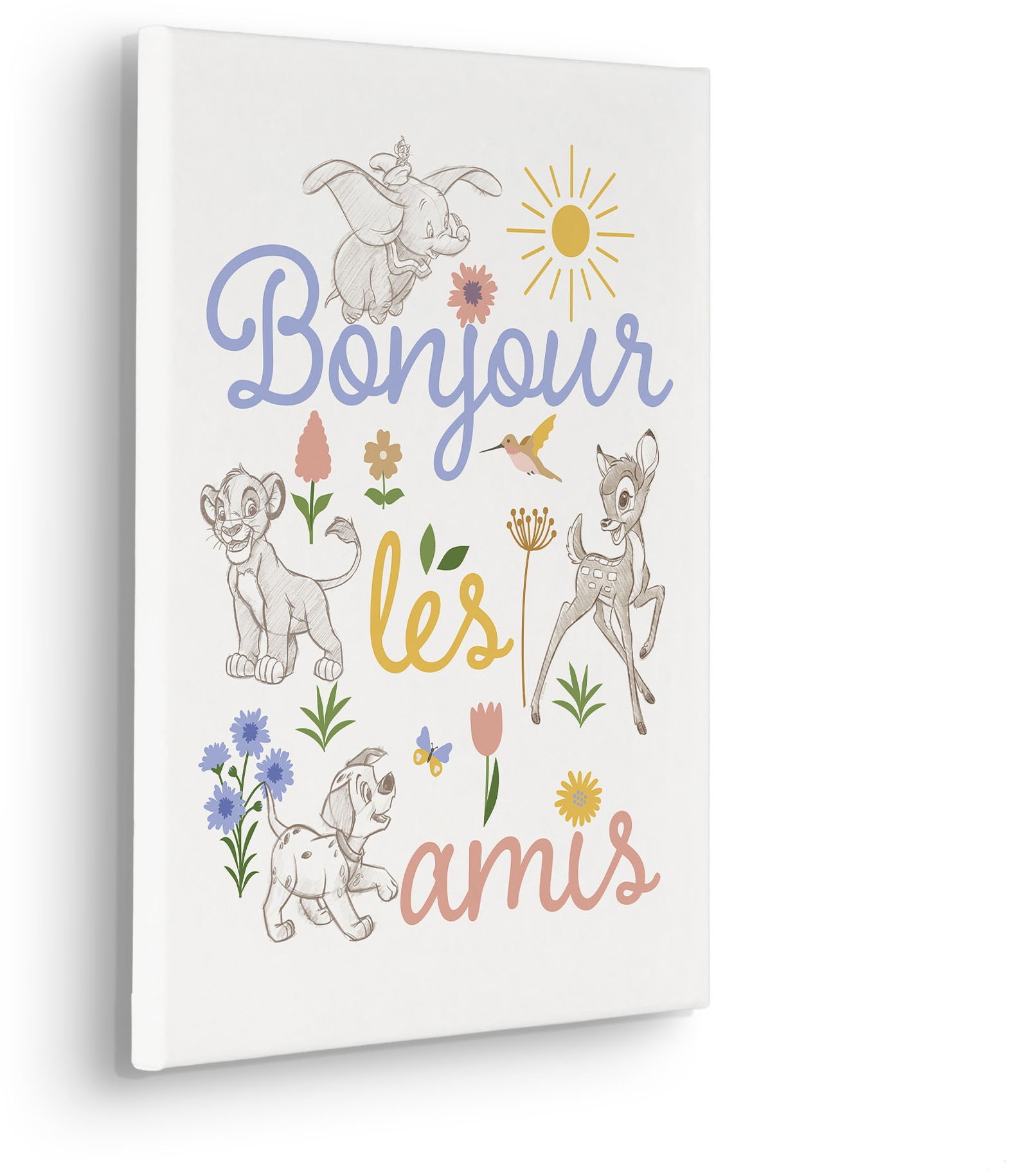 Komar Leinwandbild »Disney Classics Bonjour«, Disney, (1 St.), 30 x 40 cm (Breite x Höhe) - Kinderzimmer, Dekoration