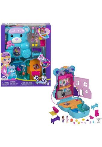Mattel® Spielwelt »Polly Pocket, Sleepover Teddybär-Tasche«, mit 2 Figuren und Zubehör kaufen