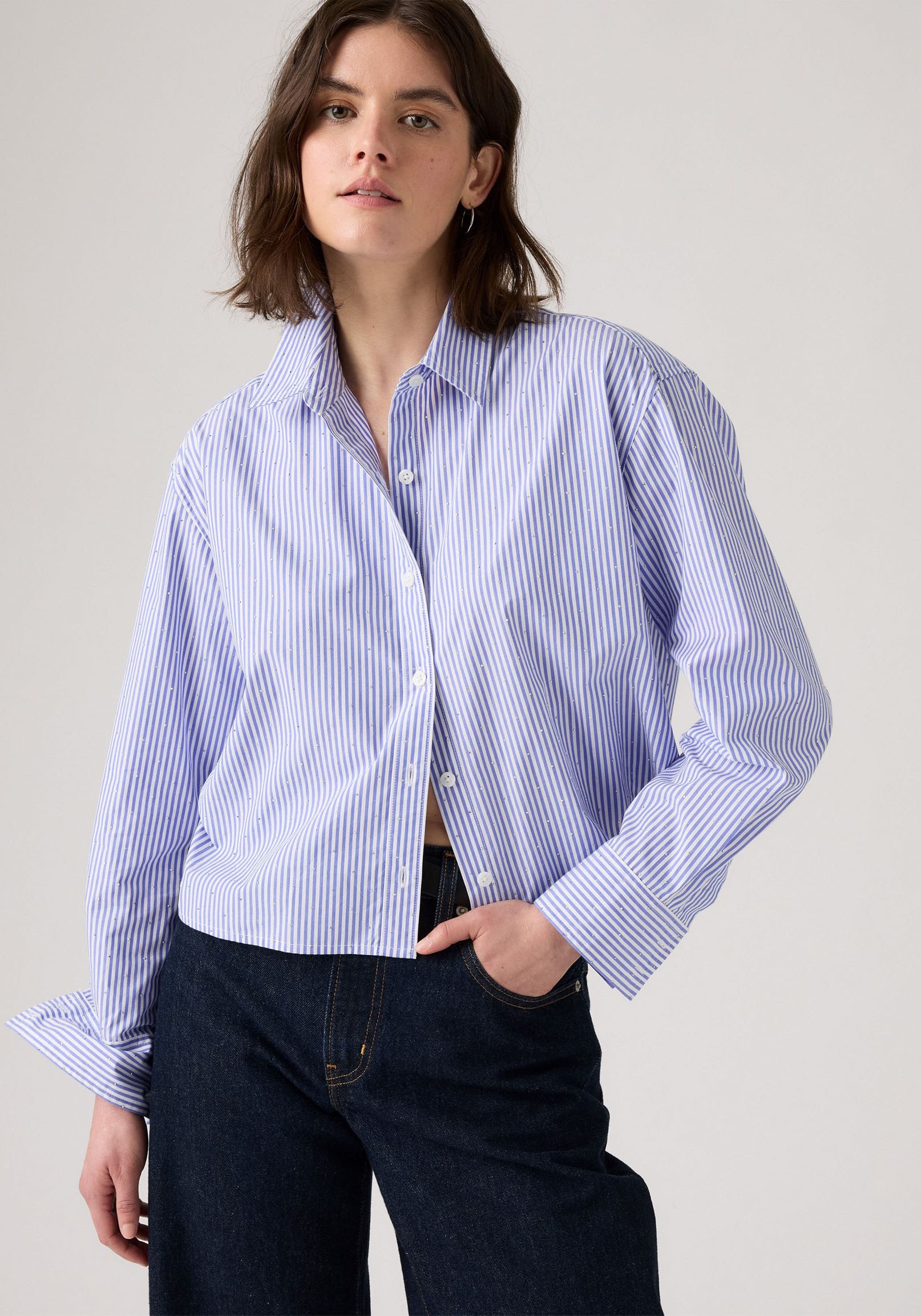 Levi's® Hemdbluse »CROPPED HARLIE SH«, Klassischer Hemdblusenkragen