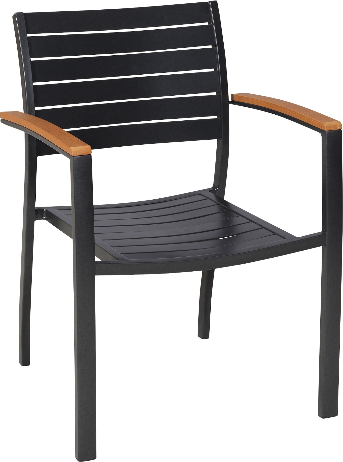 MERXX Garten-Essgruppe »Astros« Set, 13 tlg. inkl. 6 Stapelsessel, 6 Auflagen, 1 Ausziehtisch