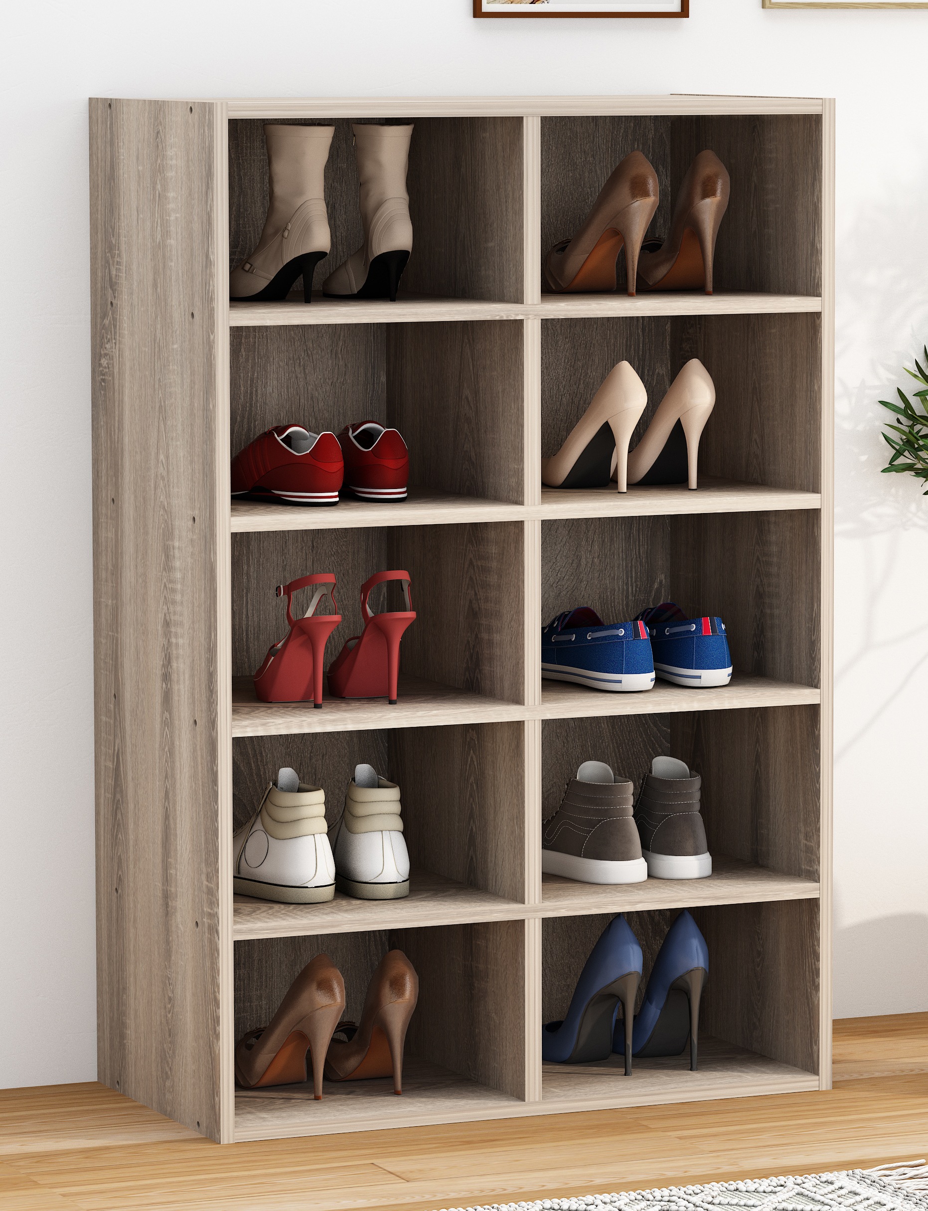 VCM Schuhregal »Holz Regal Schuhschrank Schuhregal Hinsol M«