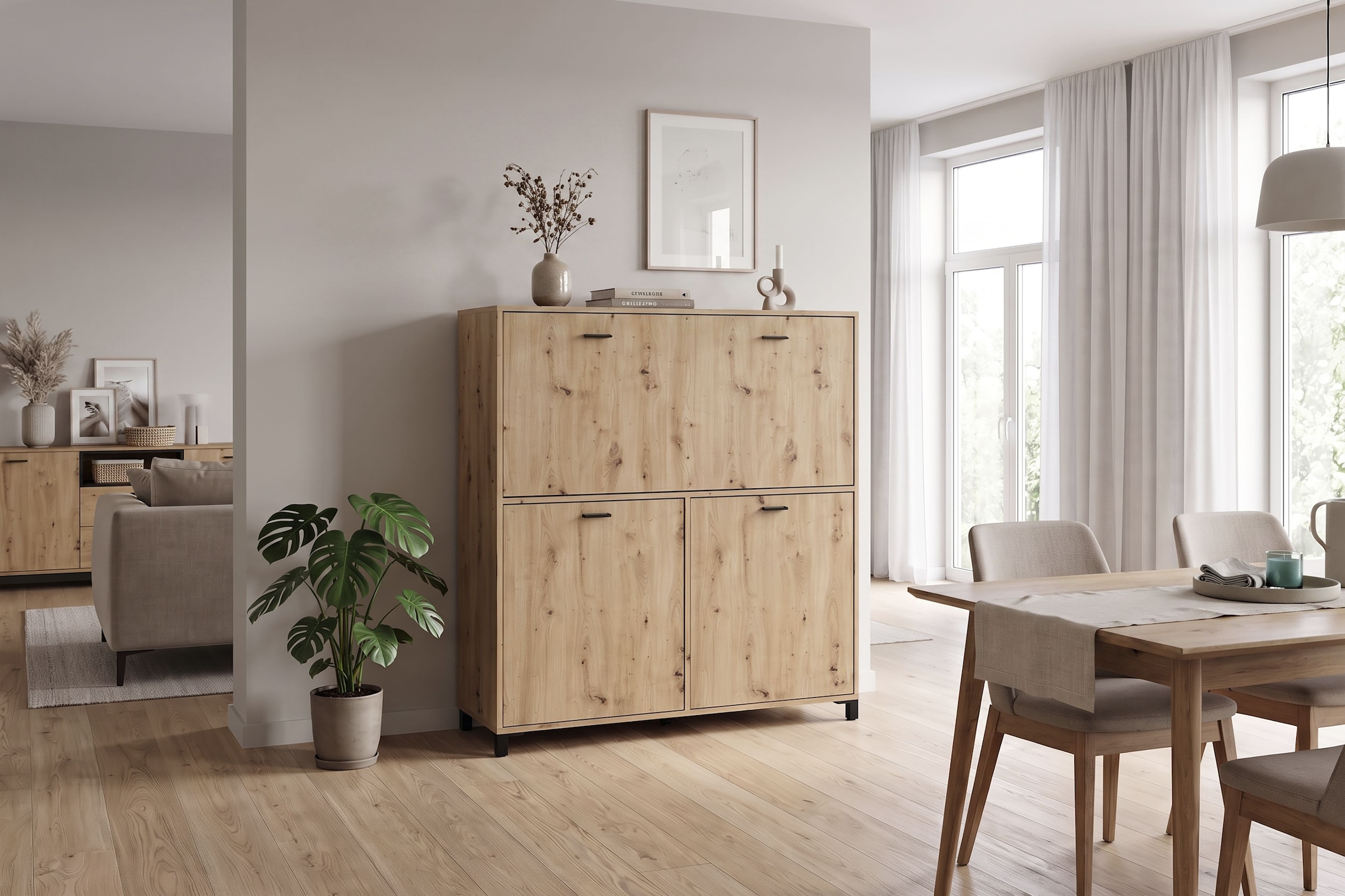 OTTO home Sekretär »Melton« platzsparende Arbeitslösung mit viel Stauraum, Breite 120 cm