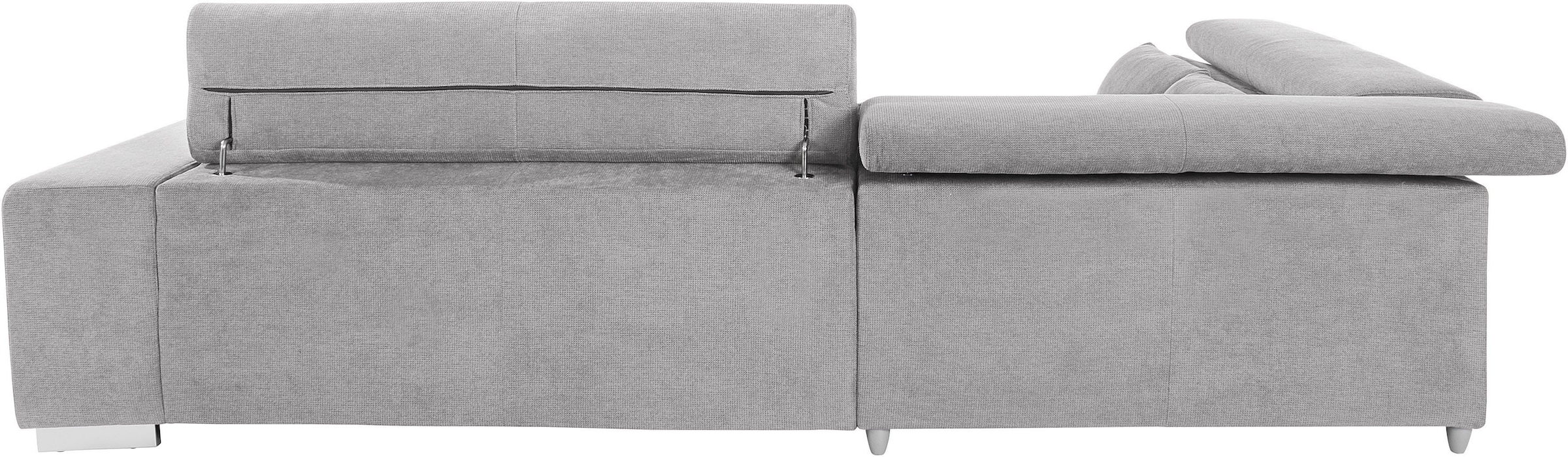 COTTA Ecksofa »Orion L-Form«, mit Kopfteilverstellung & 5 Nierenkissen