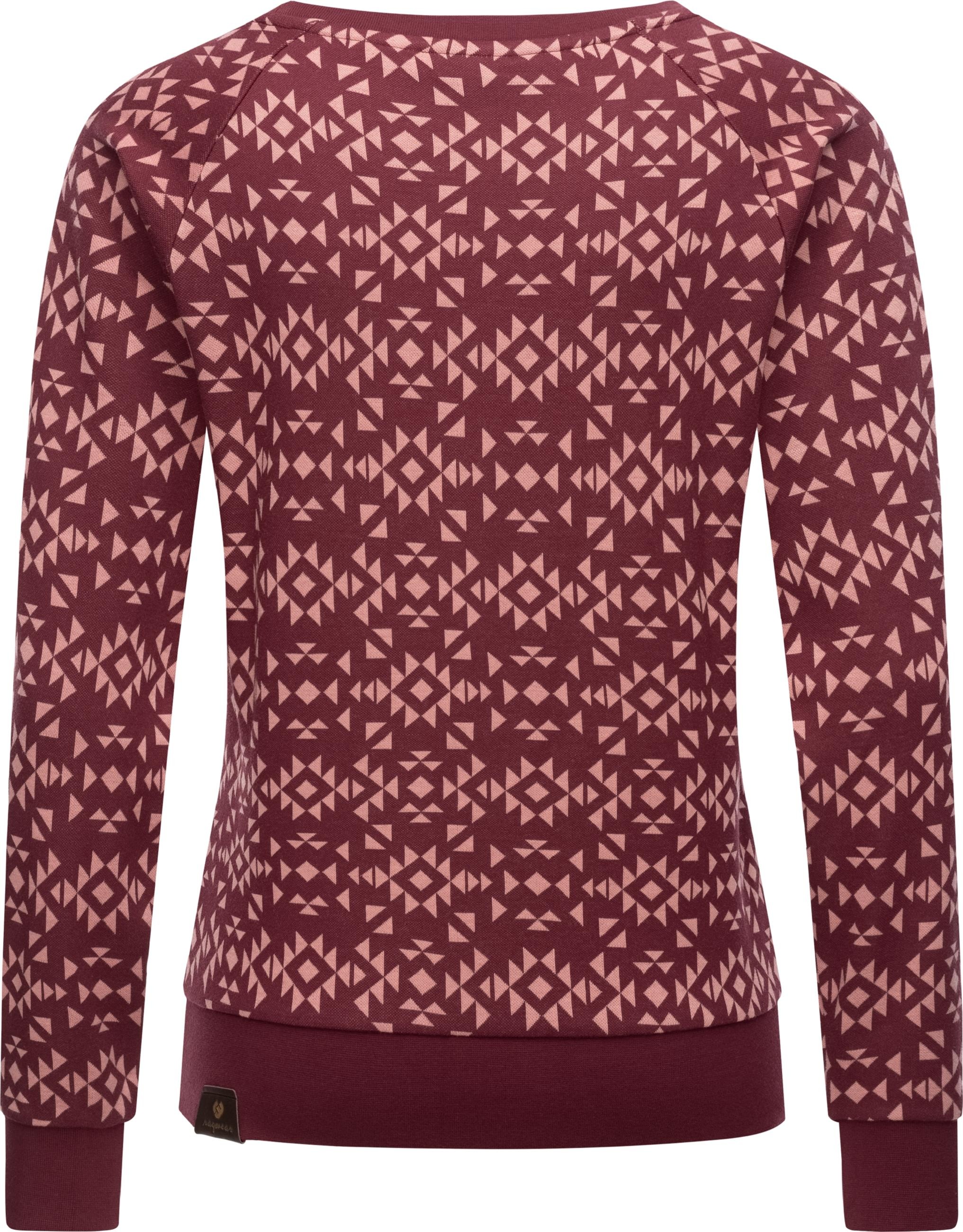 Ragwear Sweater »Rundhalspullover Darria Aztec«, Leichter Damen Pullover mit coolem Print-Muster
