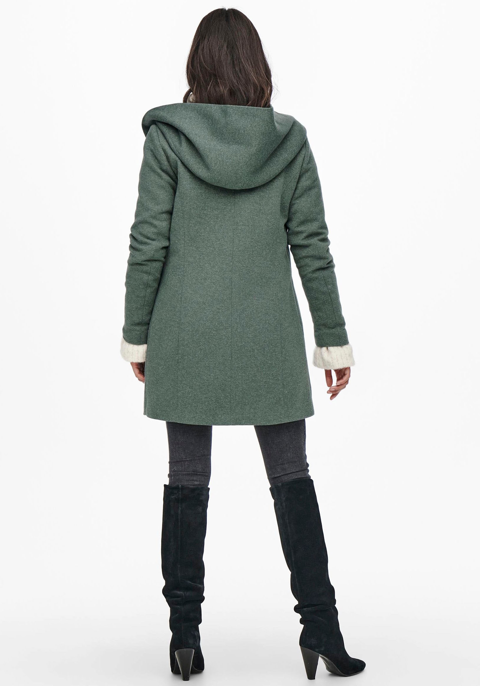 ONLY Langjacke »ONLSEDONA LIGHT COAT OTW NOOS«, mit Kapuze, in melierter Optik