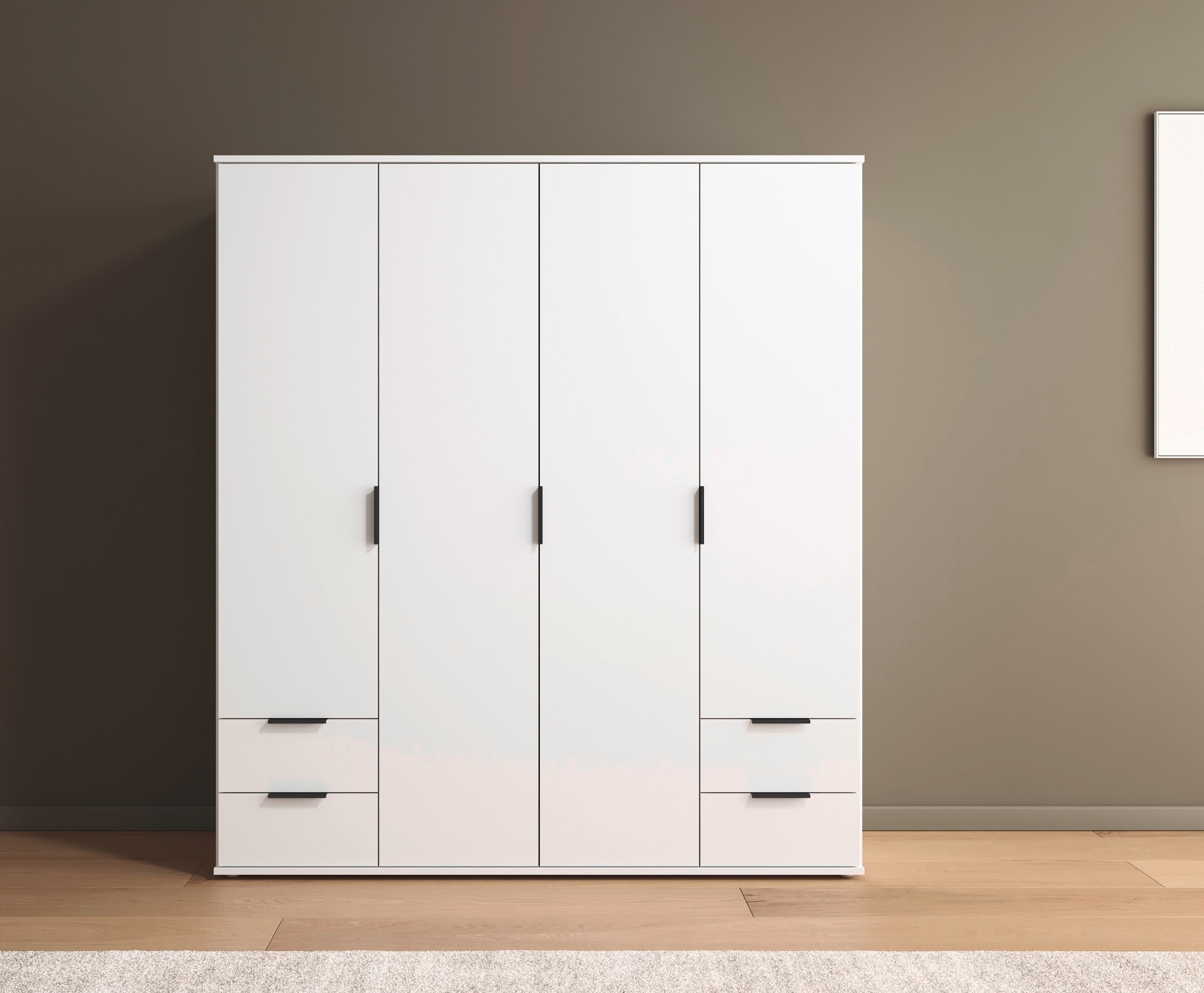 rauch Drehtürenschrank »Kleiderschrank Schrank Garderobe Wäscheschrank ESSEA 4-türig«, Breite 168 cm mit 4 Schubladen und modernen Griffen MADE IN GERMANY