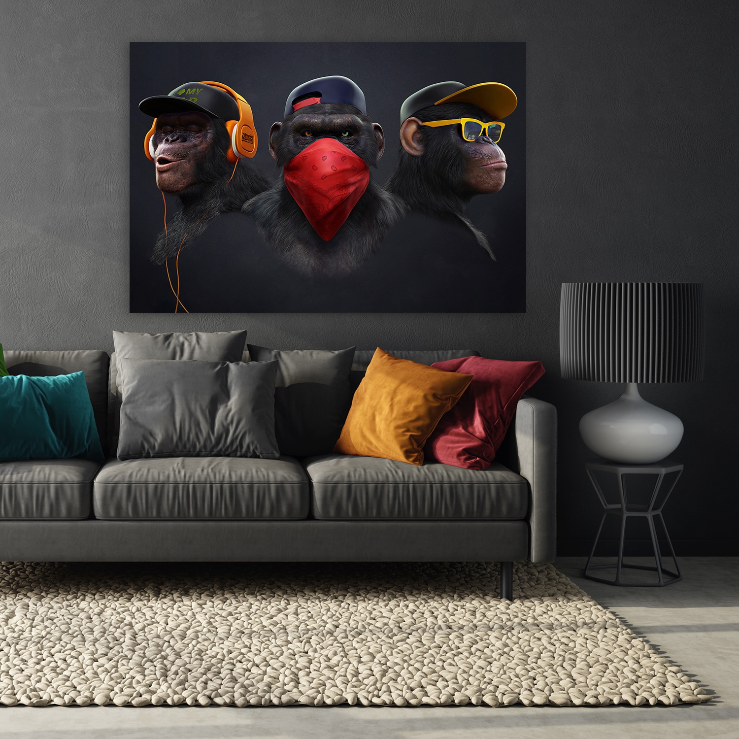 Affengeilebilder Leinwandbild »Affengeil by Juliano de Araujo auf Keilrahmen gespannt« 1 Stk. tlg. Kunstdruck Wandbild Bild in verschiedenen Formaten