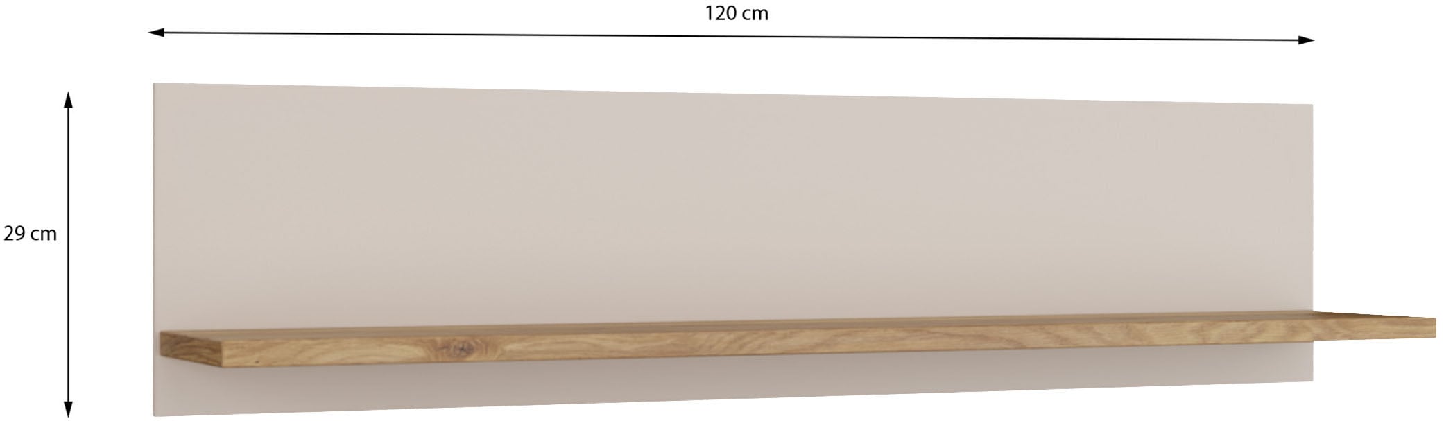 FORTE Wandboard »Oak Squere« B/H/T 120,4/28,8/21,9