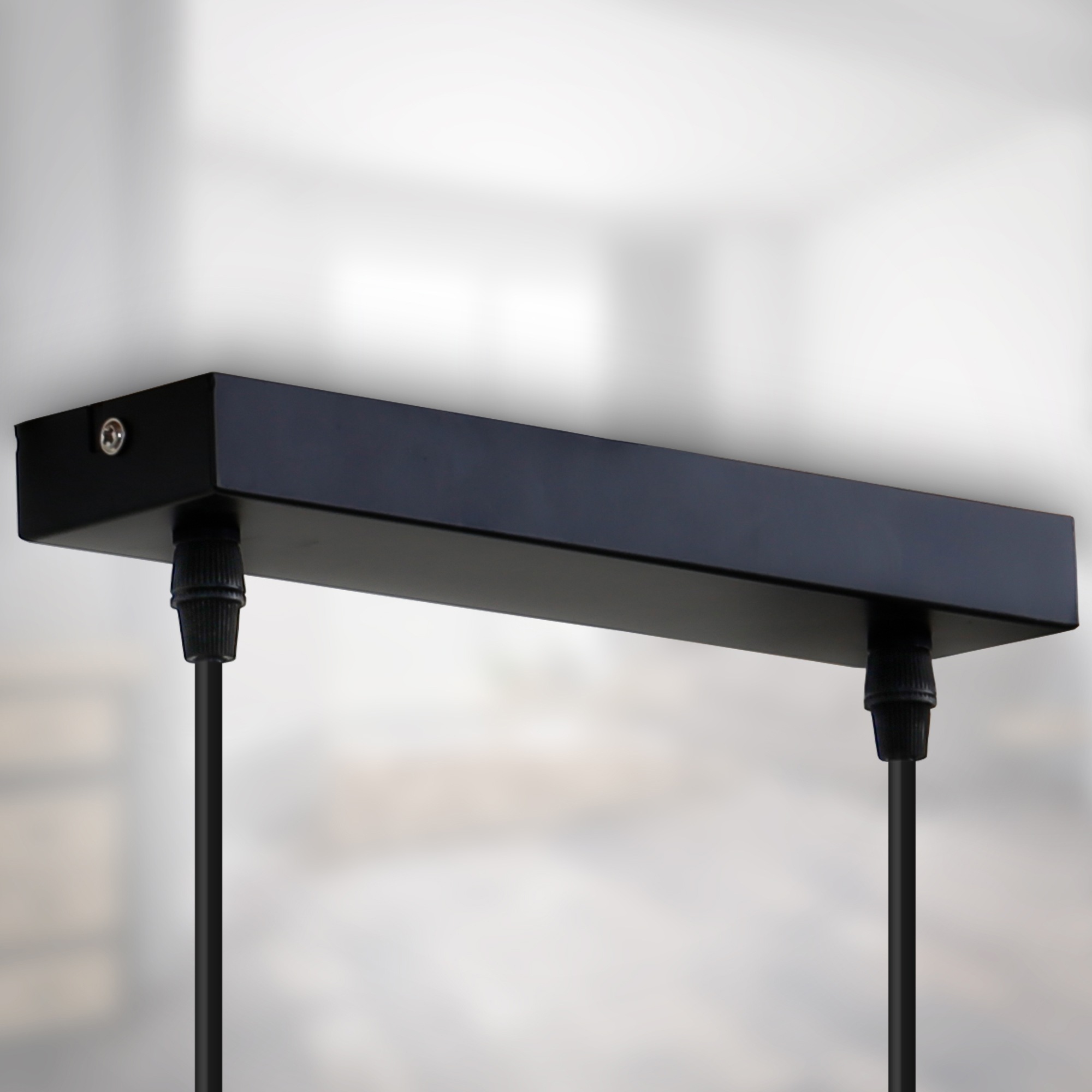 B.K.Licht LED Pendelleuchte »Nordic«, 4 flammig, Leuchtmittel E27 | ohne Leuchtmittel-Leuchtmittel wechselbar, Hängeleuchte, Hängelampe, Retro, Industrie, matt-schwarz, E27, Spot