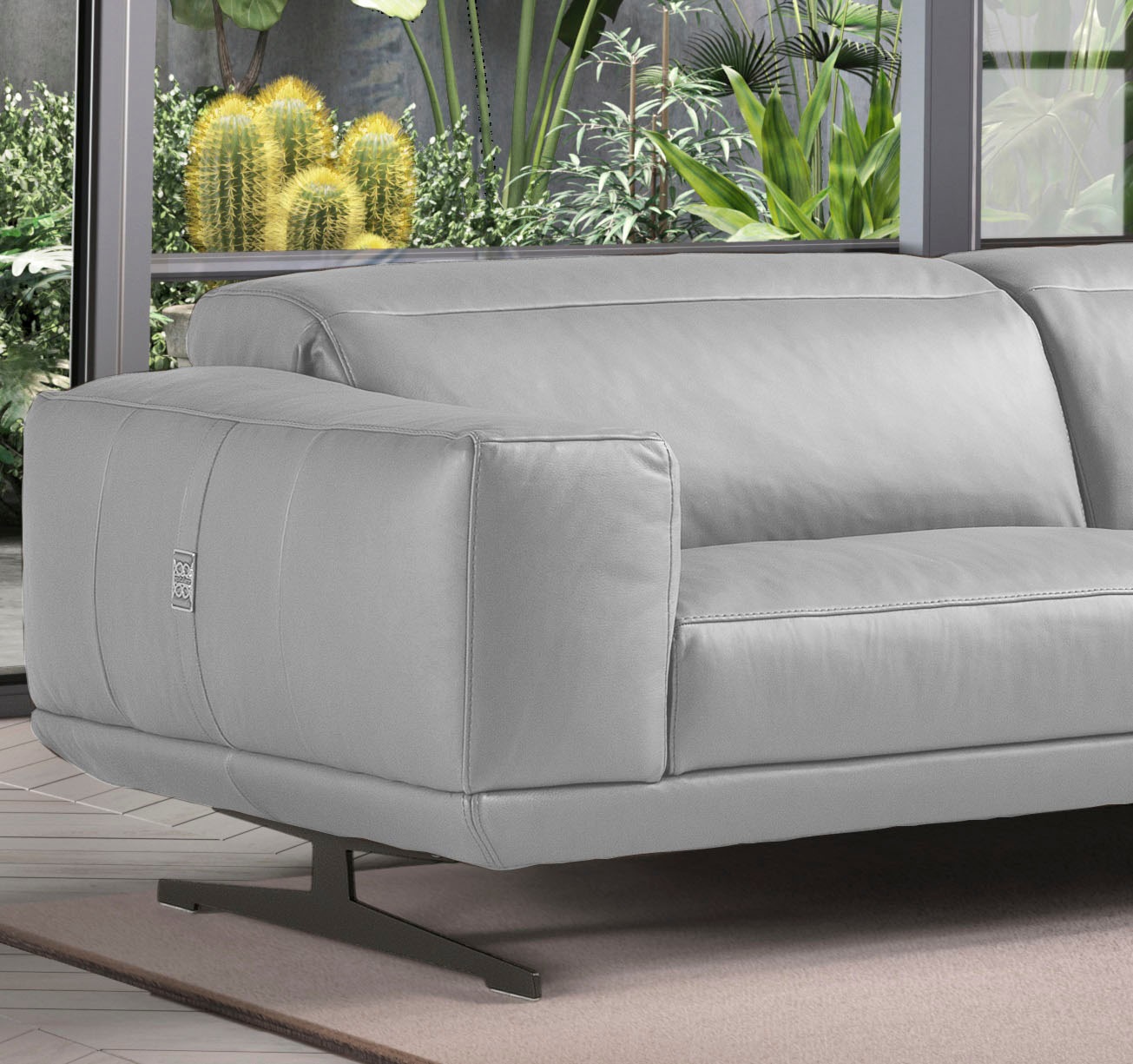 Egoitaliano 3-Sitzer »Gloria, super bequem, hochwertige Verarbeitung, edles Design, Megasofa«, beidseitig verstellbare Rückenelemente, mit Designmetallfüßen
