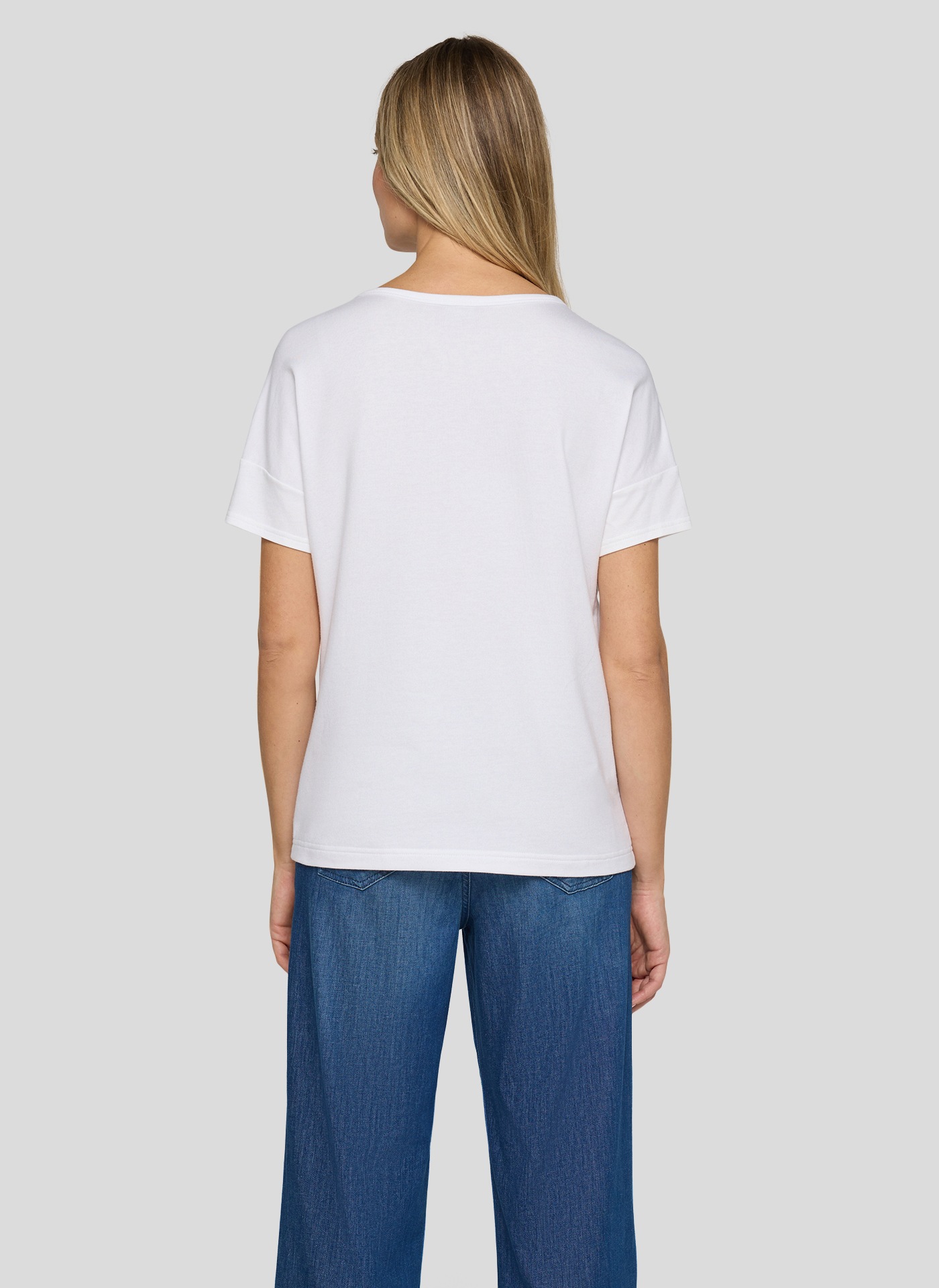 Rabe Kurzarmshirt mit Cut-Out und Glitzer-Detail