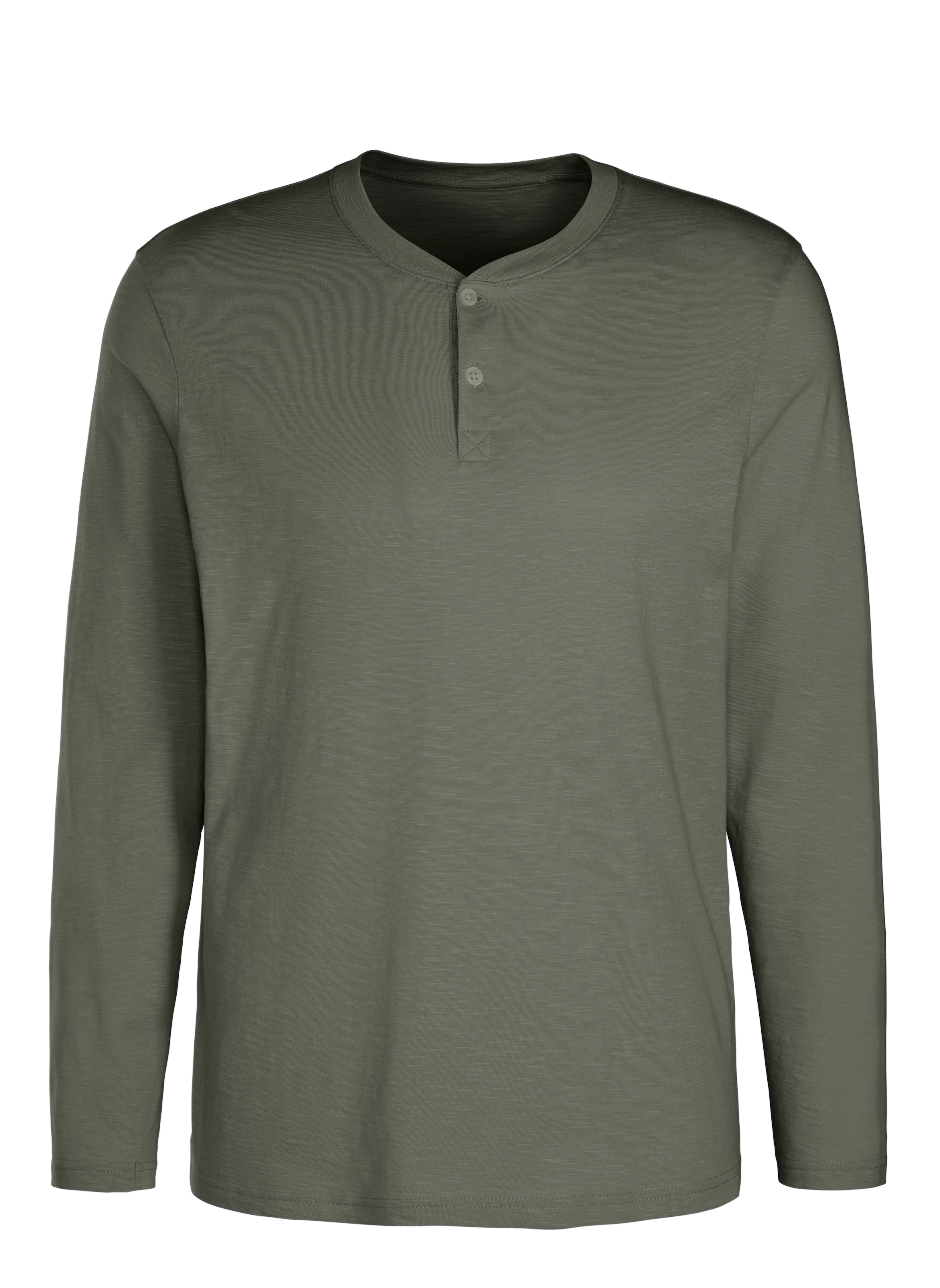 H.I.S Langarmshirt, (Packung, 2 tlg.), Shirt mit Knopfleiste aus Baumwoll-Piqué