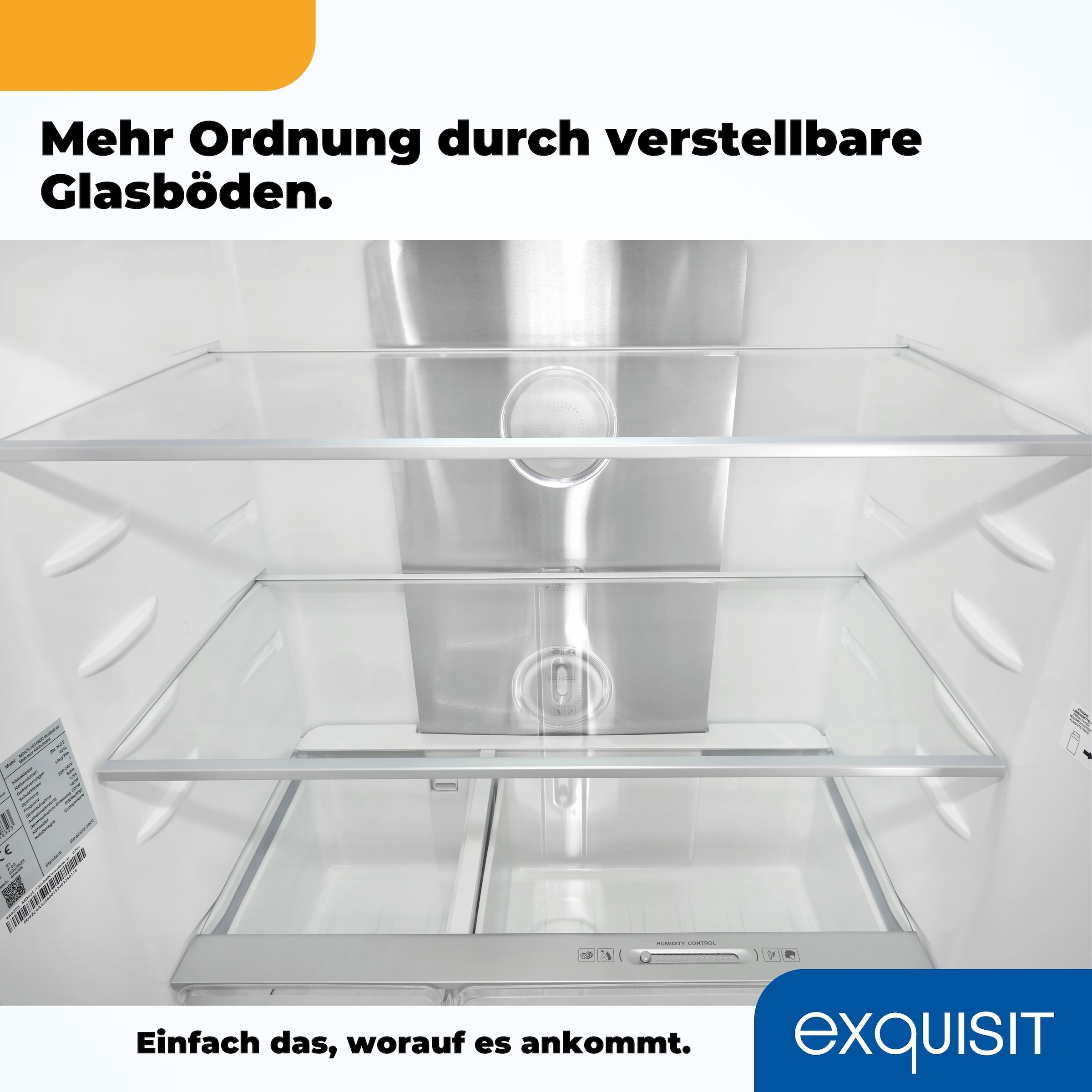exquisit Multi Door »MD425-150-040C inoxlook-az« 180 cm hoch 79 cm breit