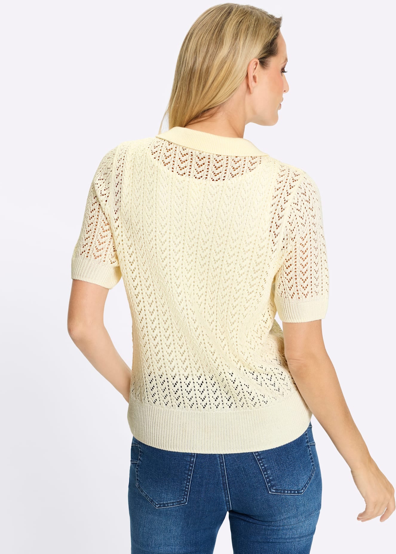 heine Polokragenpullover »Ajour-Pullover«