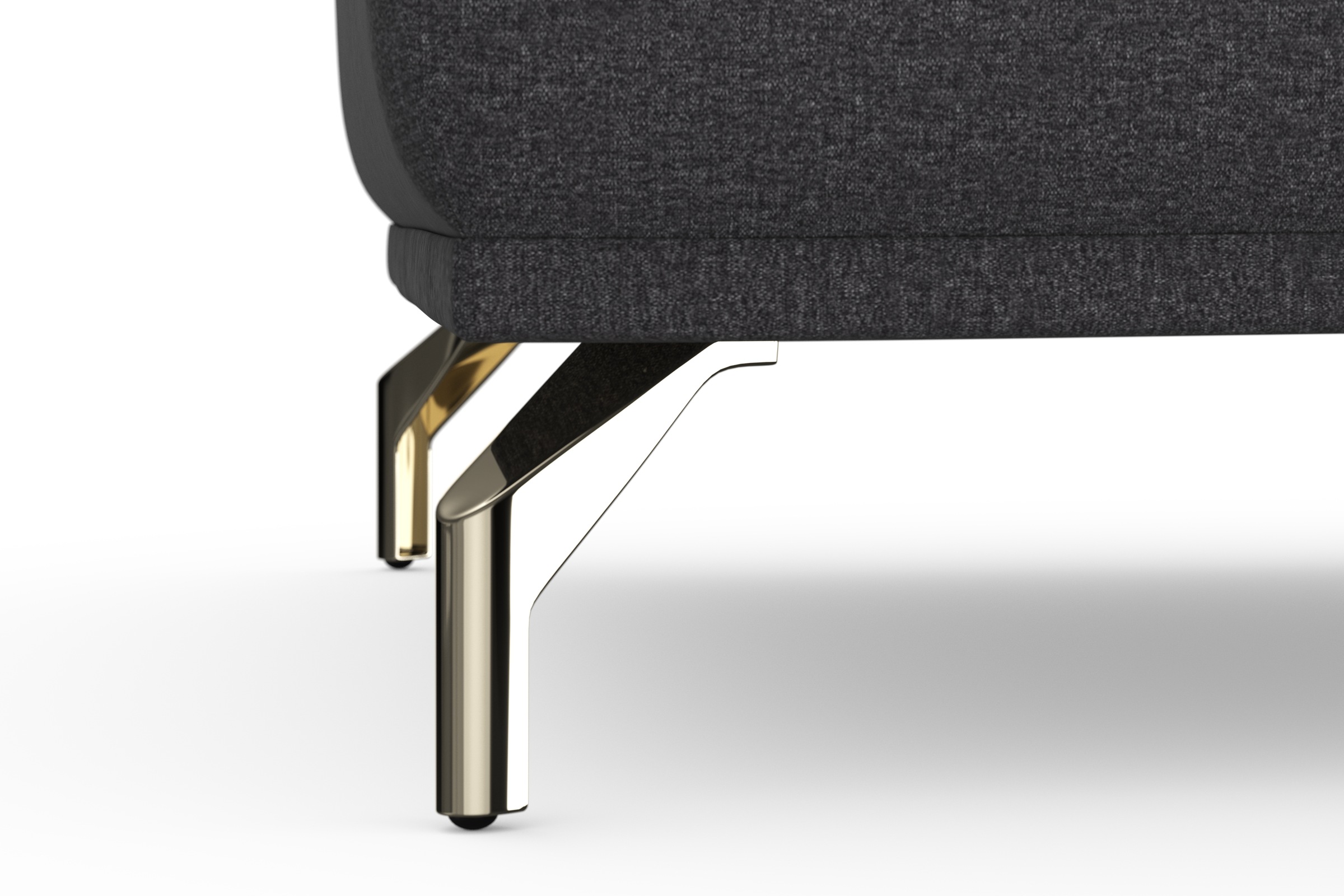 sit&more Hocker »Bailando«, mit Federkern und satinierten Nickelfüßen