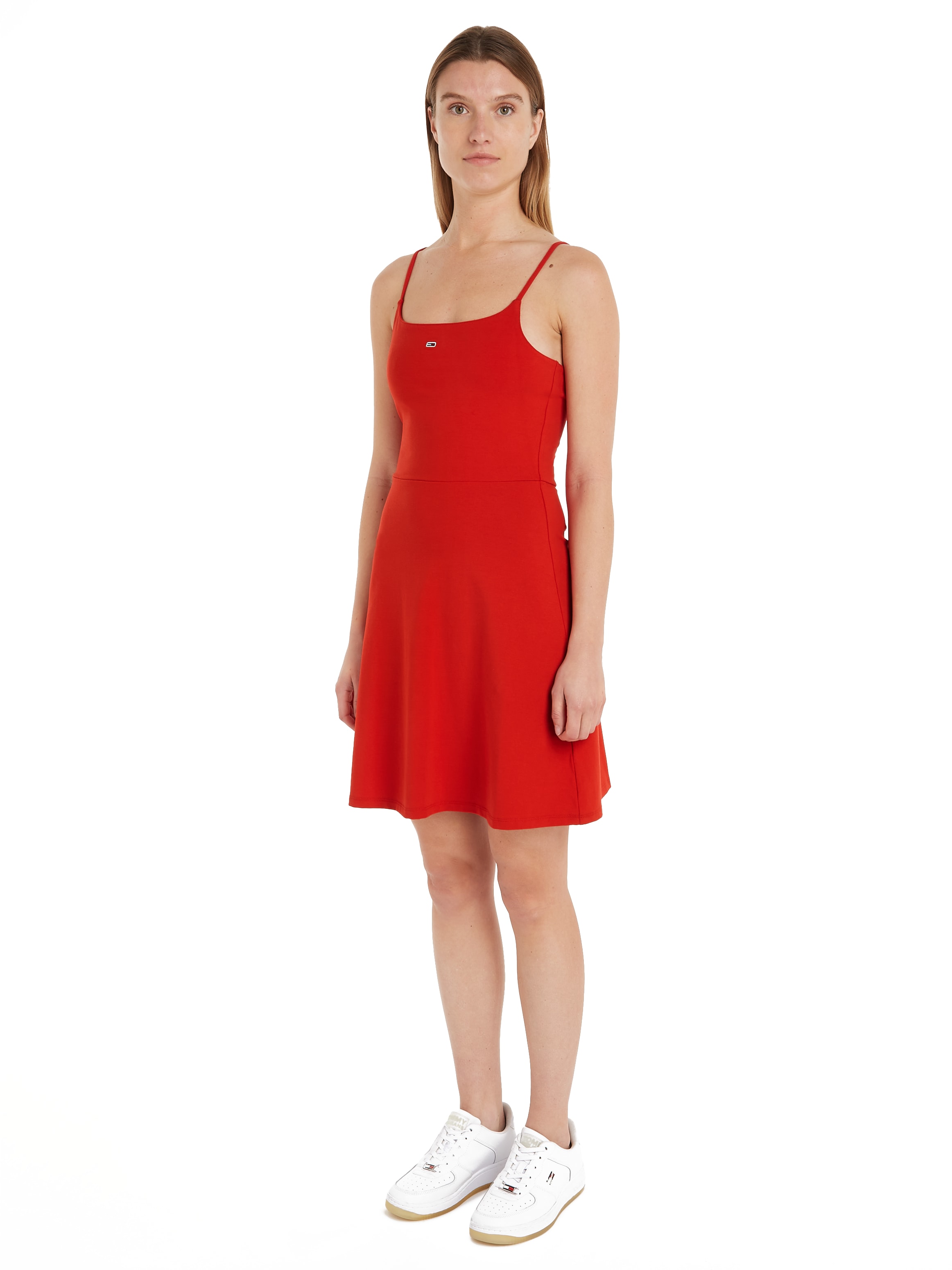 Spaghettikleid »TJW ESSENTIAL STRAP FLARE DRESS«, mit verstellbaren Spaghettiträgern