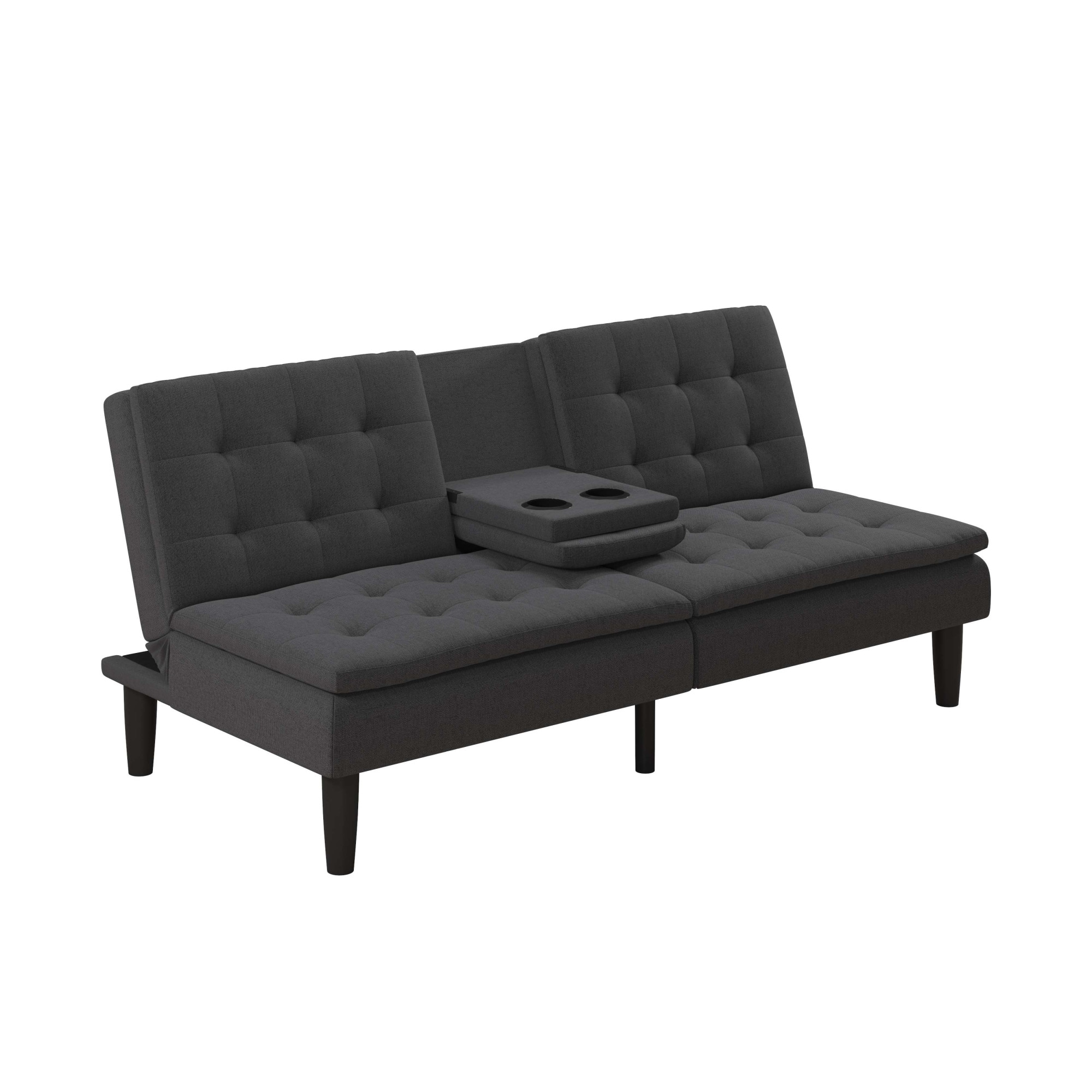 Dorel Home Schlafsofa »MAINE, Kinosofa mit Relax- und Bettfunktion, 2 Getränkehalter,«, Liegefläche 190 x 110 cm, Webstoff und Kunstleder
