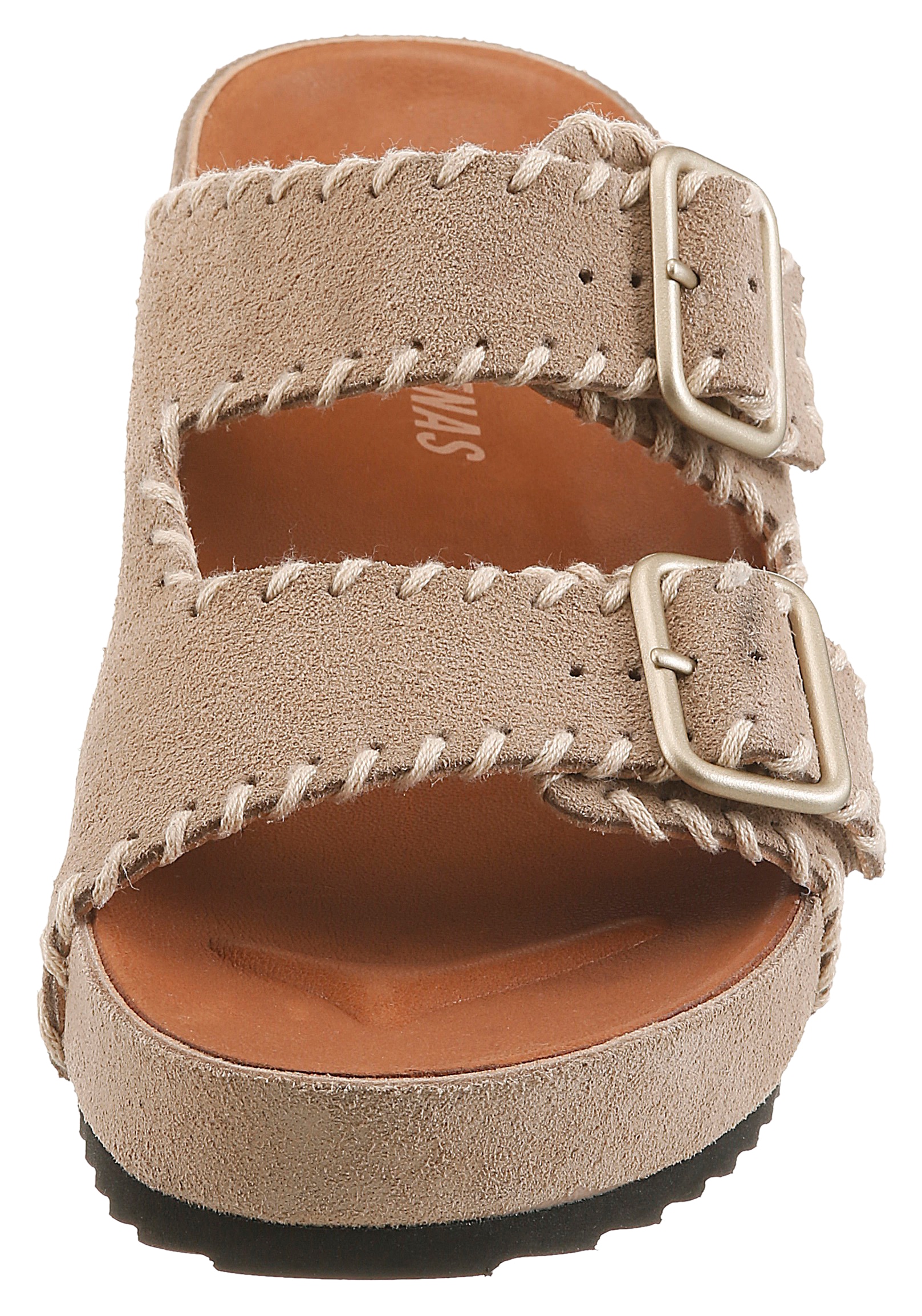 VERBENAS Pantolette »ELENA SERRAJE PASADO«  Sommerschuh, Hausschuh, Strandschuh mit zwei verstellbaren Schnallen