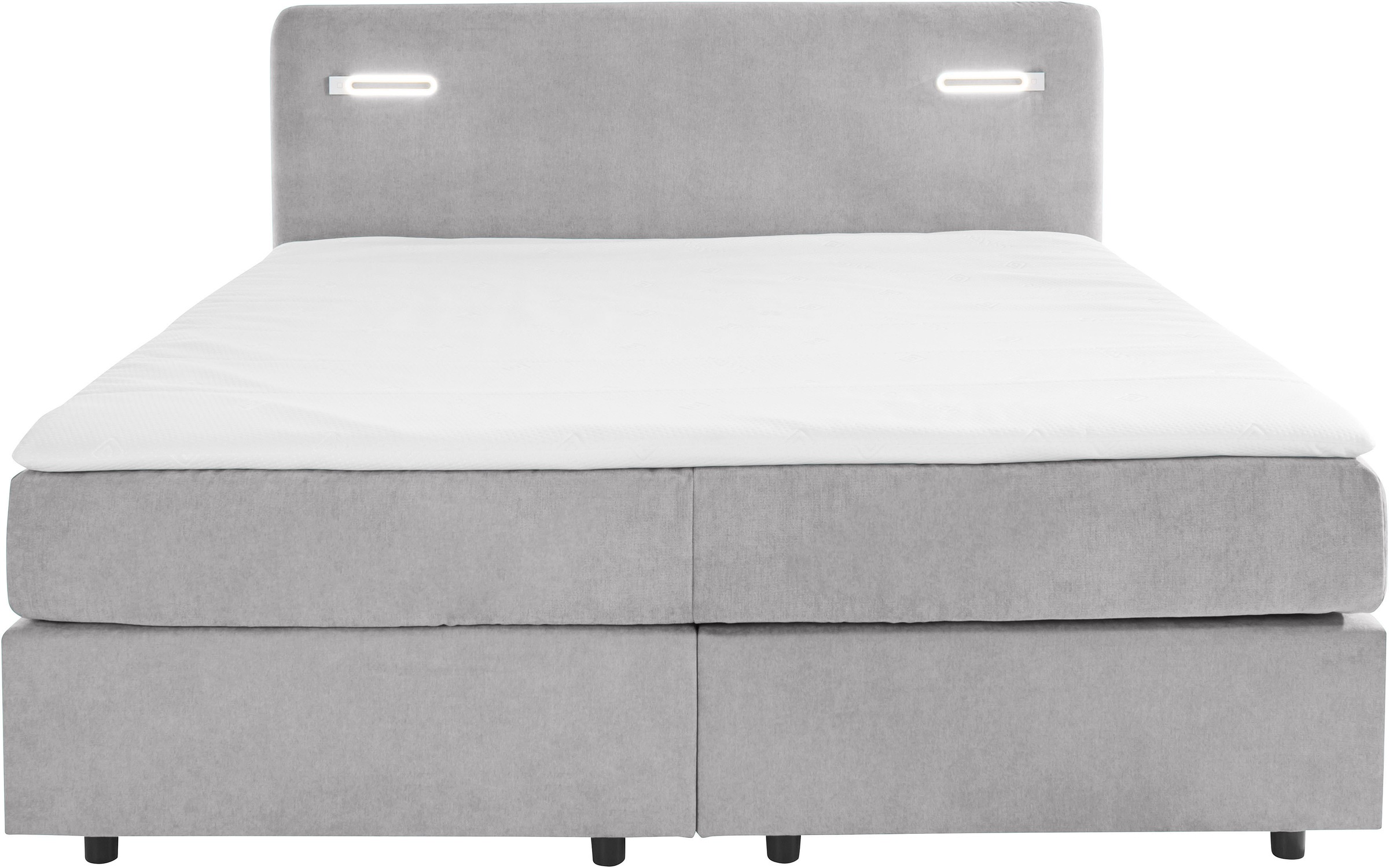 INOSIGN Boxbett »Luan«, Schubkästen, LED-Beleuchtung und Topper, in Breite 120 cm und 180 cm