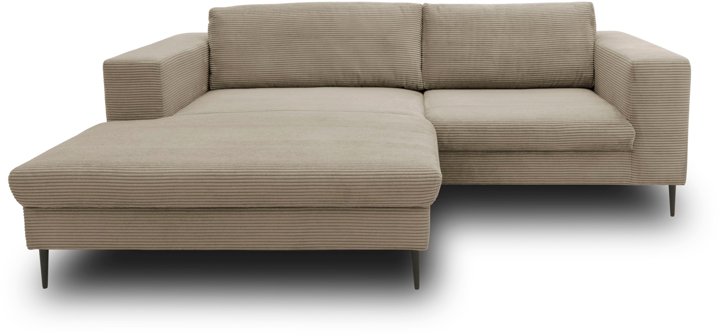 DOMO collection Ecksofa »Modica kompakt und elegant, Breite 244, L-Form«, moderne Optik mit extrabreiter Recamiere, auch in Cord