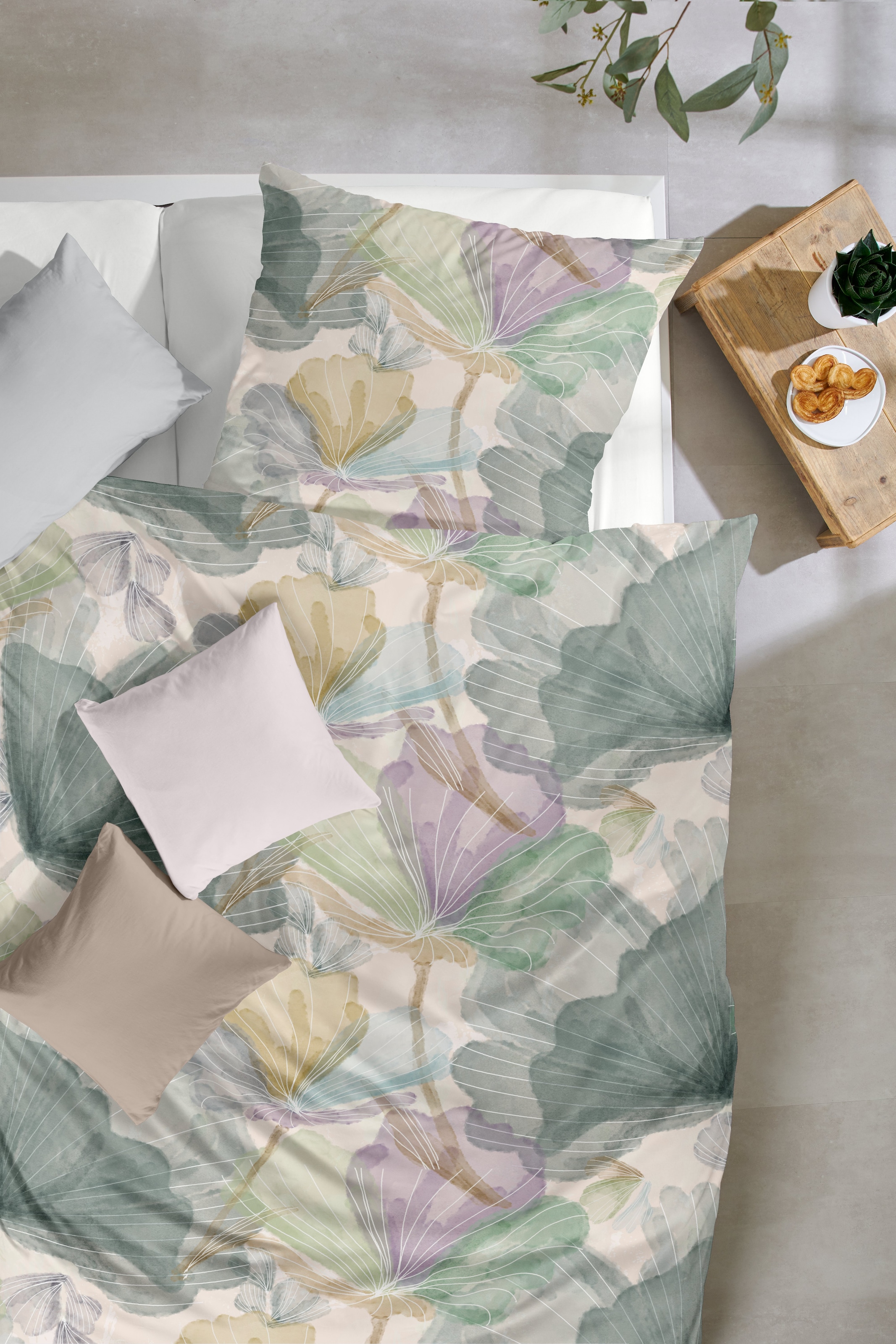 Primera Bettwäsche »Mako-Satin -Bettwäsche Lucida« 2 Stk. tlg. mit frischem Blumendesign