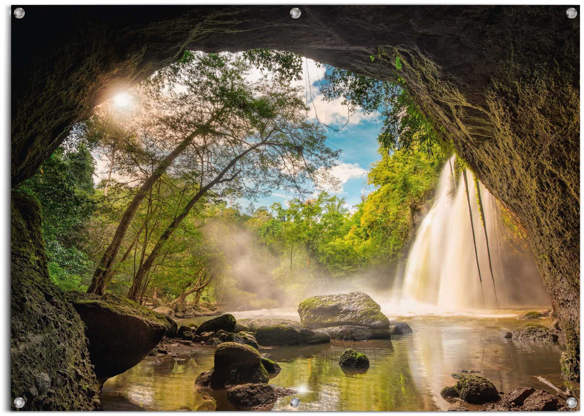 Reinders! Poster »Steinhöhle«, leichtes und wasserfestes Gartenposter für den Außeneinsatz