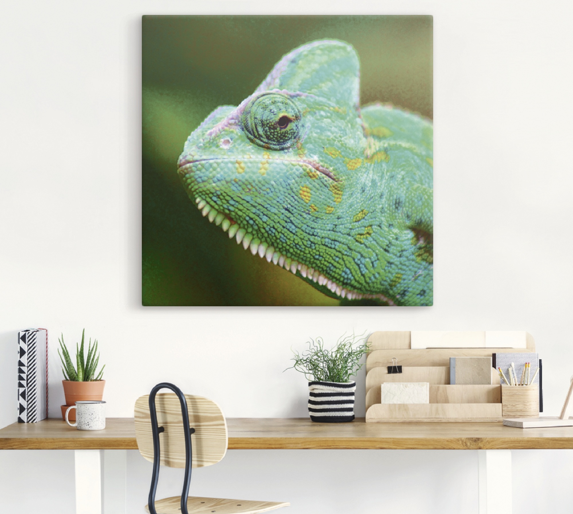 Artland Wandbild »Jemenchamäleon Portrait«, Reptilien, (1 St.), als Alubild, Leinwandbild, Wandaufkleber oder Poster in versch. Größen