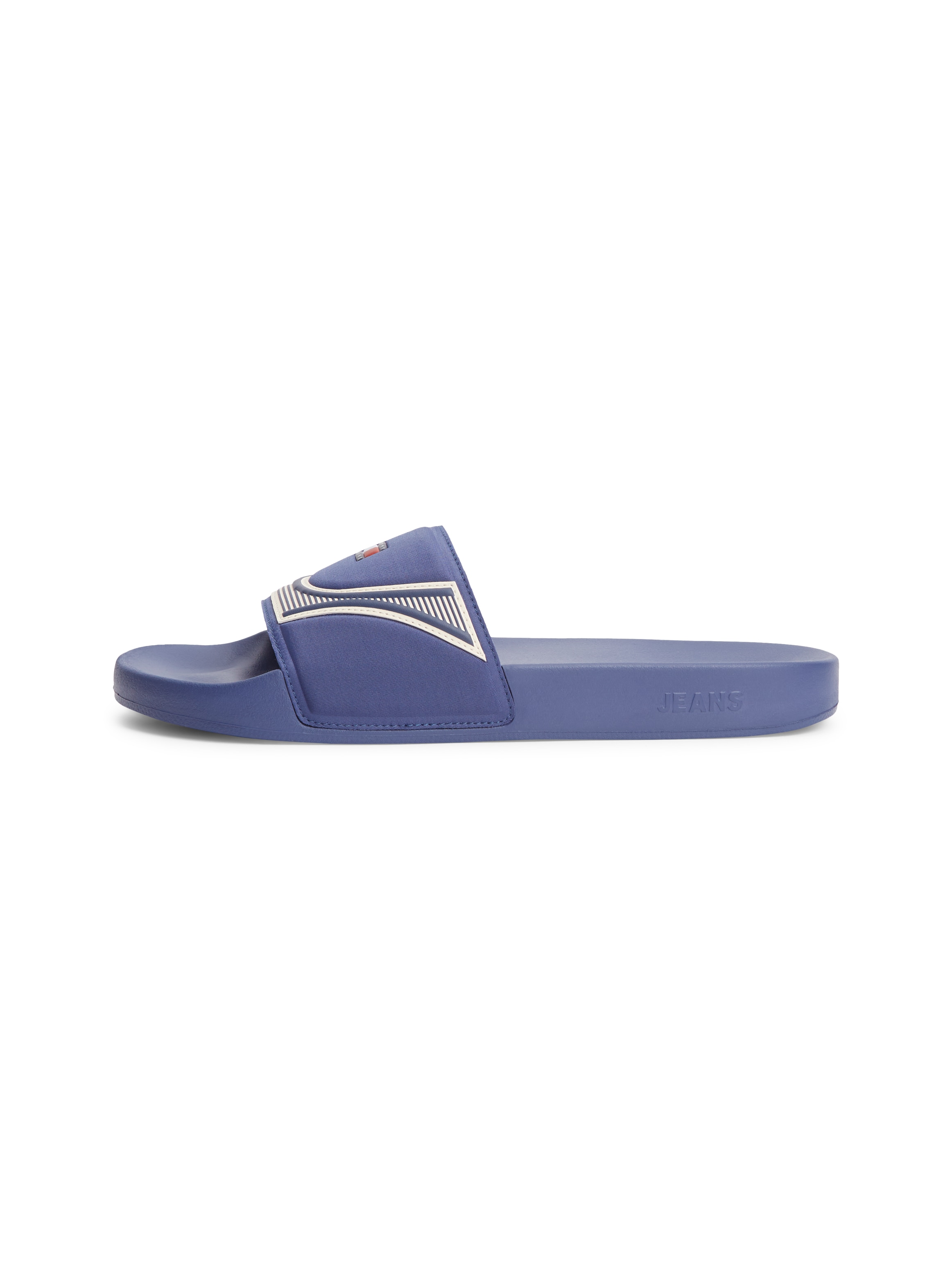 Tommy Jeans Pantolette »TOMMY JEANS SEASONAL POOL SLIDE«  Poolslides, Sommerschuh, Schlupfschuh mit Kontrastbesätzen