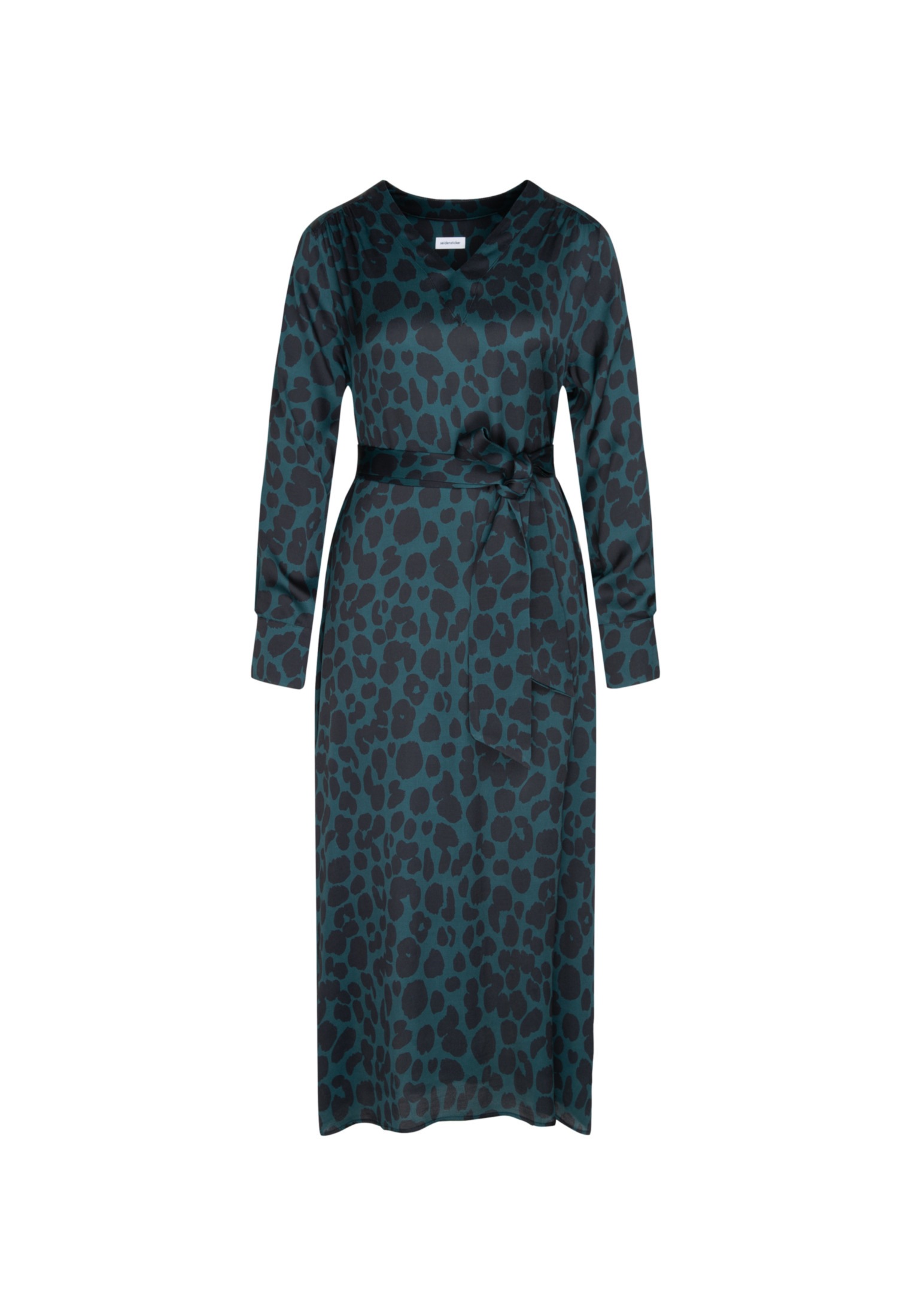 seidensticker Sommerkleid »Schwarze Rose«, Langarm V-Neck Druck