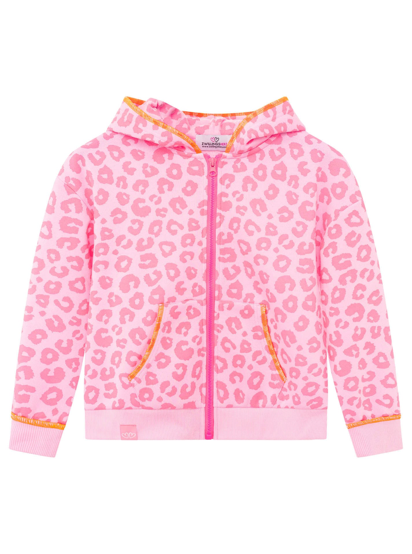 Zwillingsherz Kapuzensweatjacke »"Soft Leo"« Mini-Me, mit Leo Muster, Zipper und Taschen