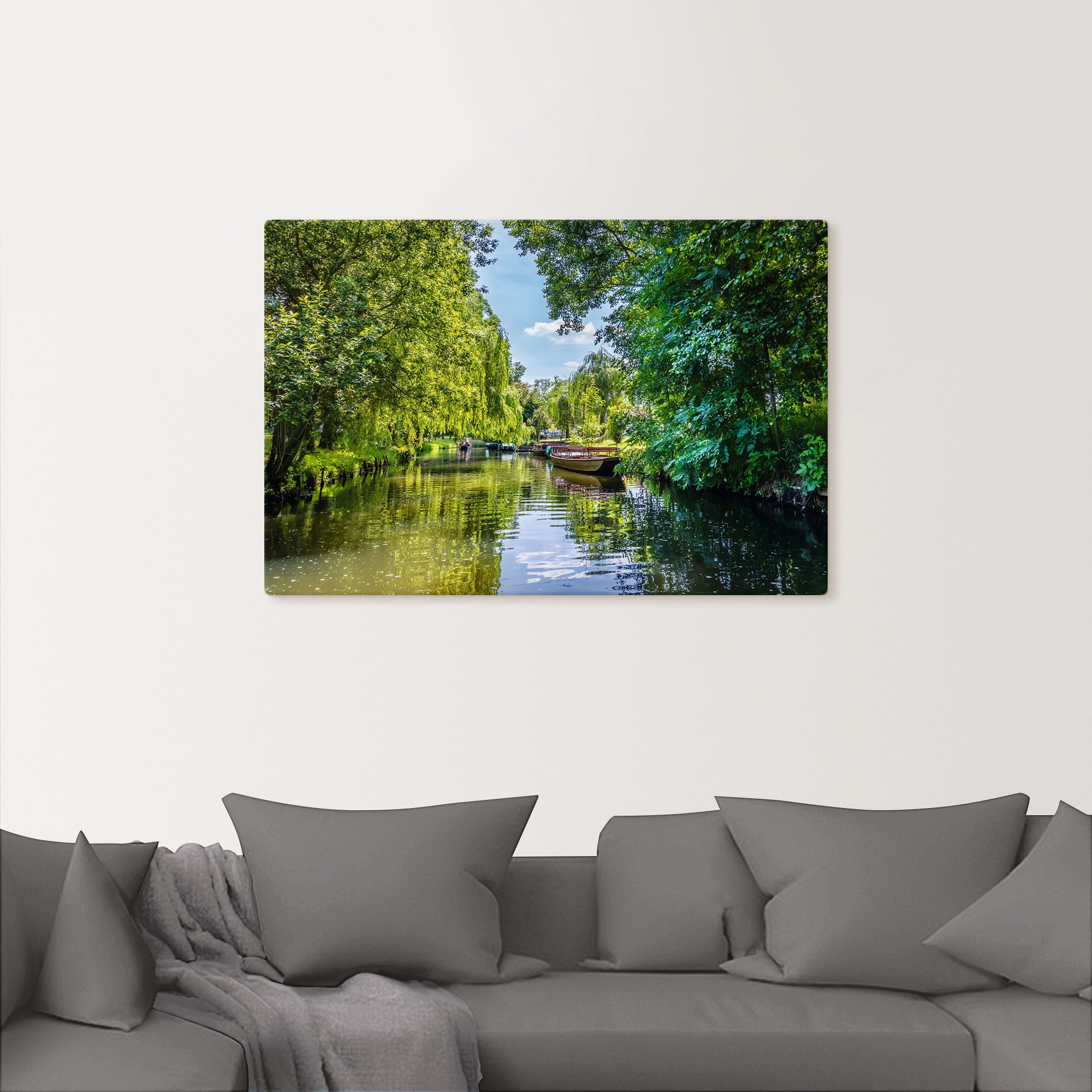Artland Wandbild »Kahnfahrt durch die Fließe im Spreewald«, Gewässer, (1 St.), als Leinwandbild in verschied. Größen
