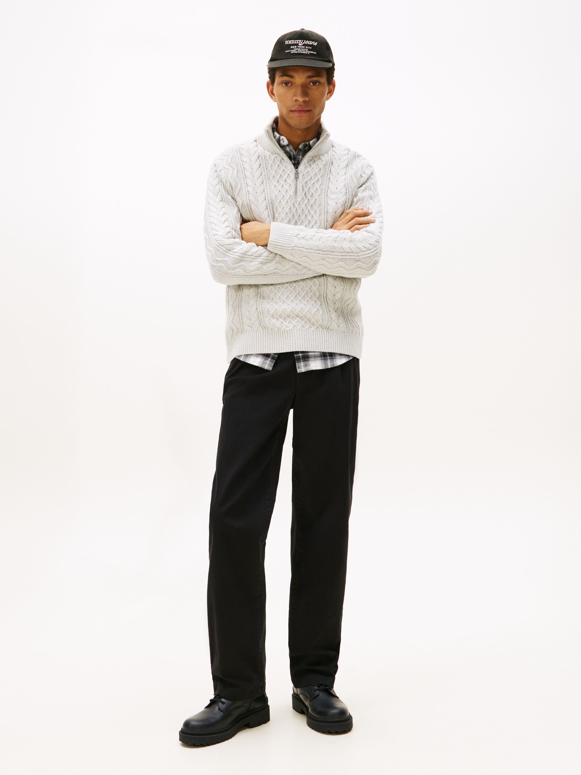 Tommy Jeans Schnürboots »TJM LACE UP RUBBERIZED«  , Schnürstiefelette, Herbstboots mit seitlicher Logoflagge