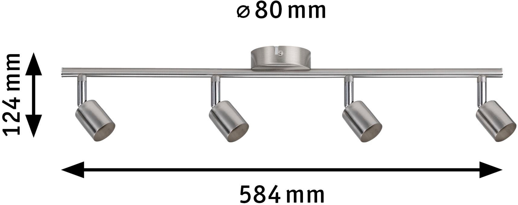 Paulmann LED Deckenleuchte »Carolina«, 4 flammig, Leuchtmittel GU10 | ohne Leuchtmittel, GU10