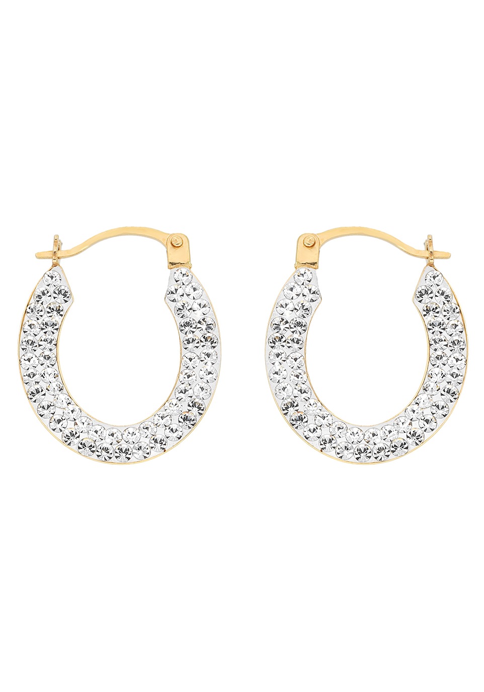 Firetti Paar Creolen »glitzernd, elegant, glanzvoll und edel«, mit Kristallen