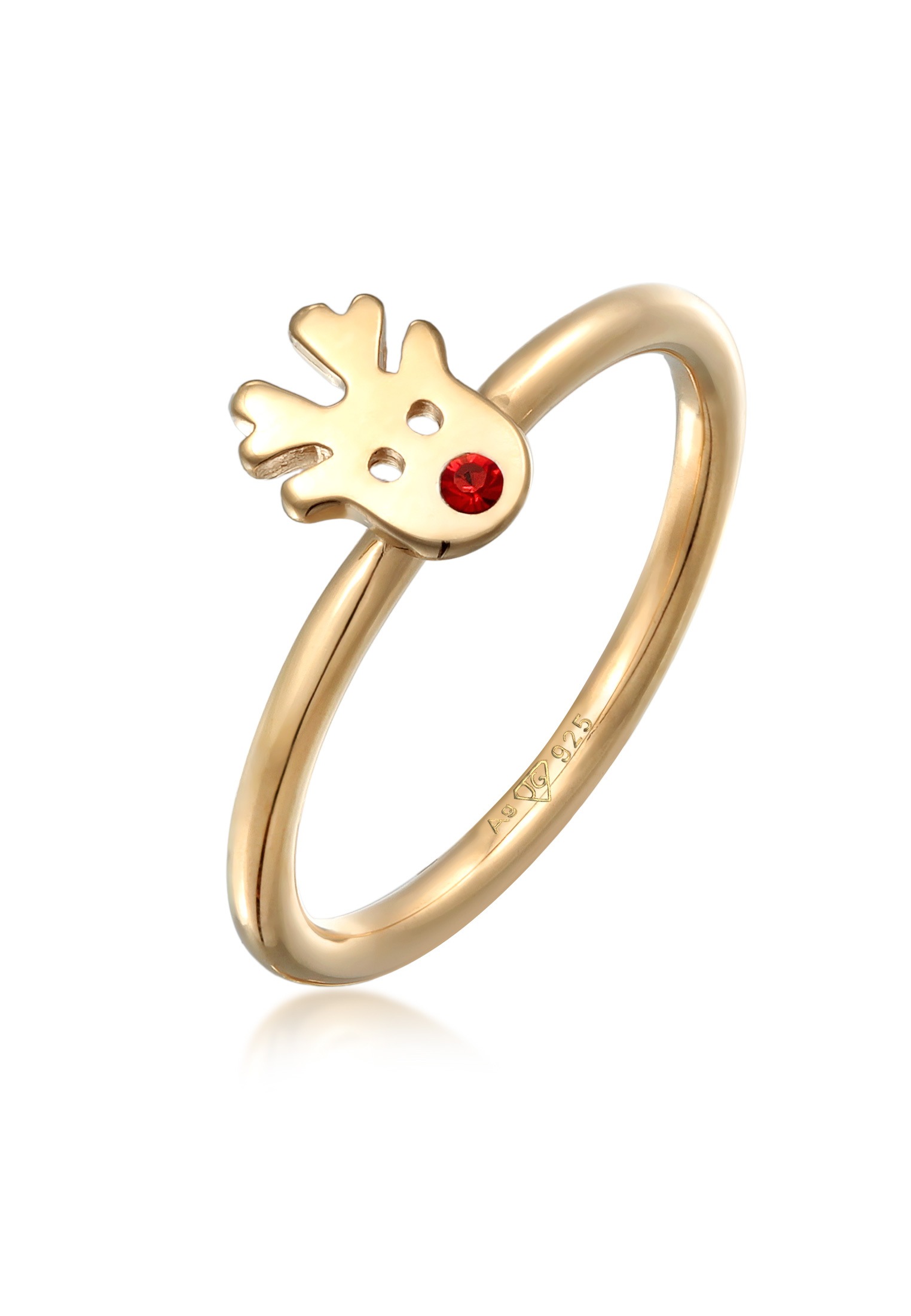 Elli Silberring »Ring Rentier Kristalle Christmas 925 Silber«