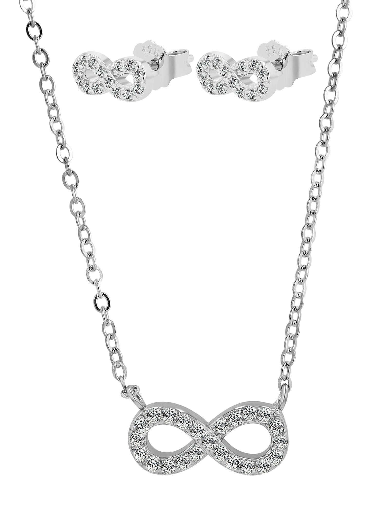 Adelia´s Kettenanhänger »Damen Anhänger ¿ Unendlichkeitszeichen Anhänger aus 925 Silber mit Zirkonia«