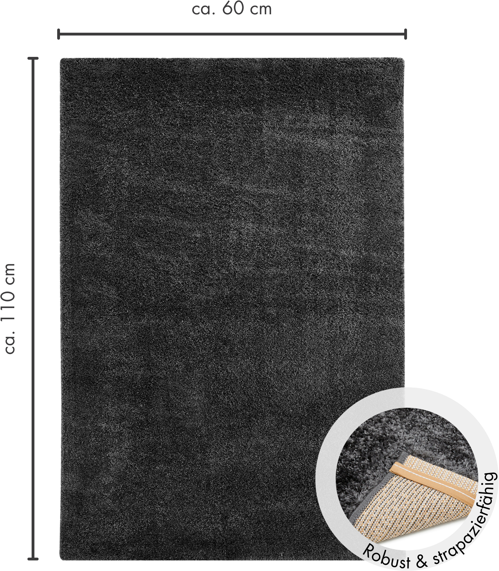 OTTO home Hochflor-Teppich »Canberra« rechteckig 40 mm Höhe Uni Farben, weich & kuschelig, Wohnzimmer, Schlafzimmer