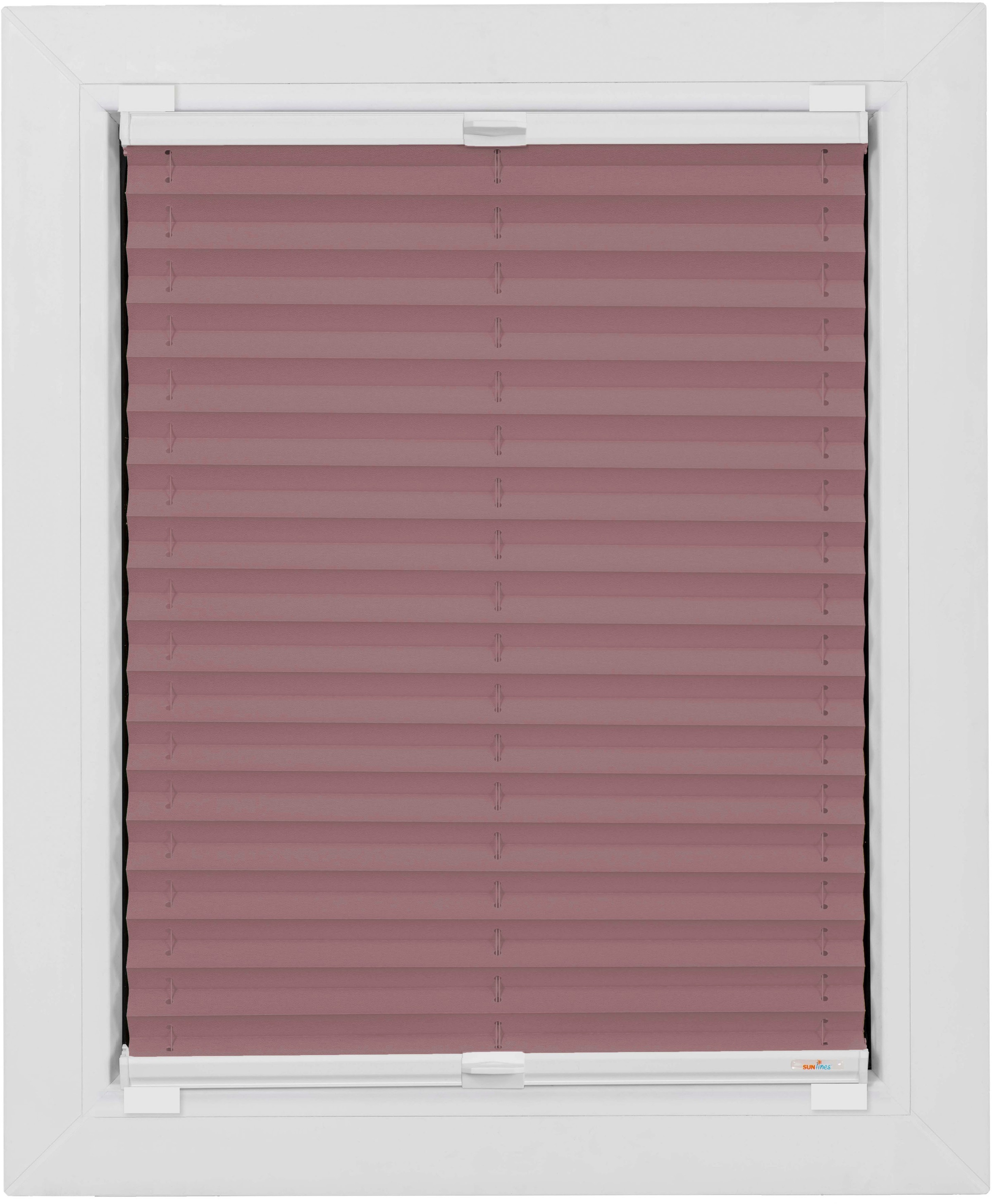 sunlines Klebe-Plissee »One Size Style Plain«, blickdicht, ohne Bohren, verspannt, Höhe 190cm